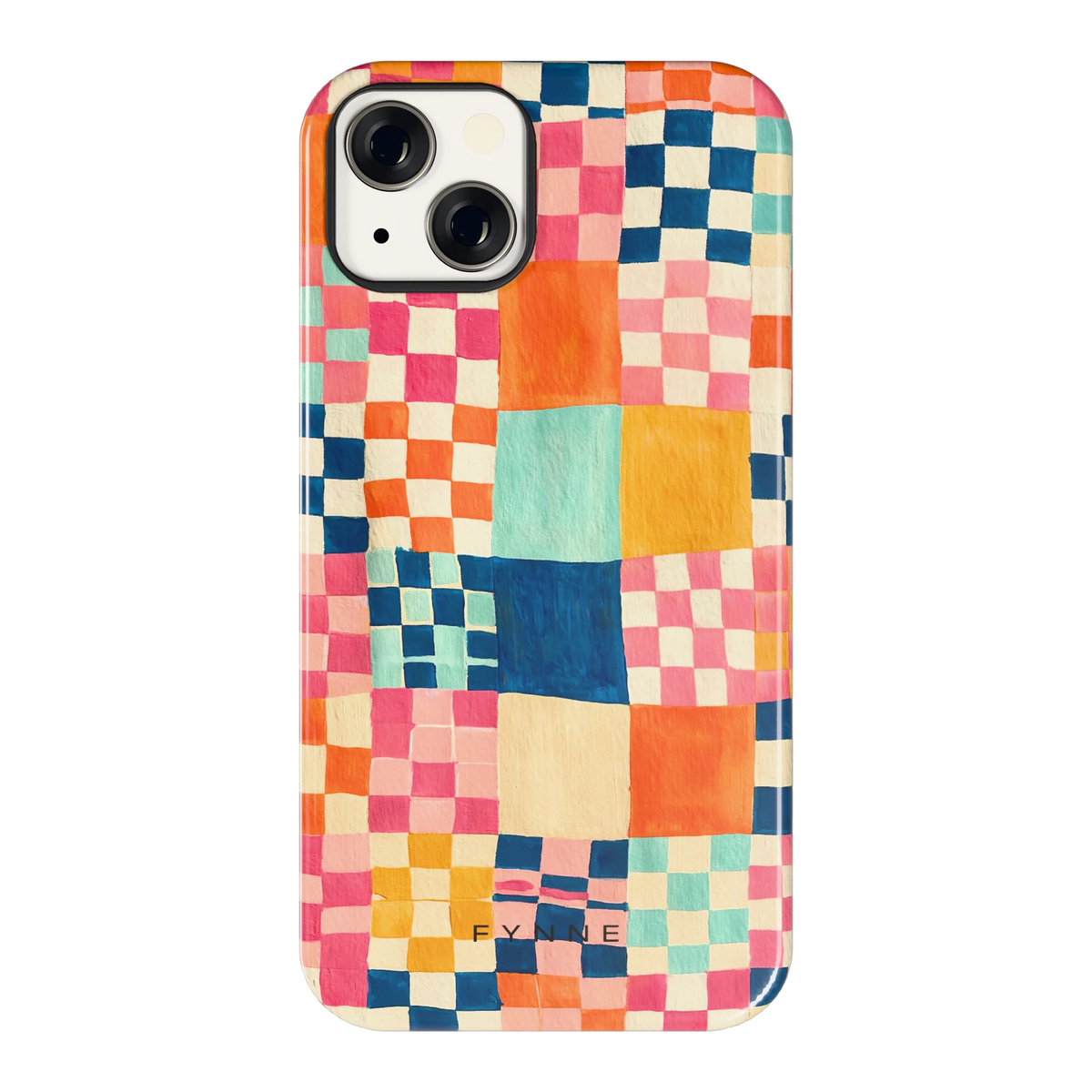 Geschilderd Patchwork hoesje voor iPhone 13, achterkant