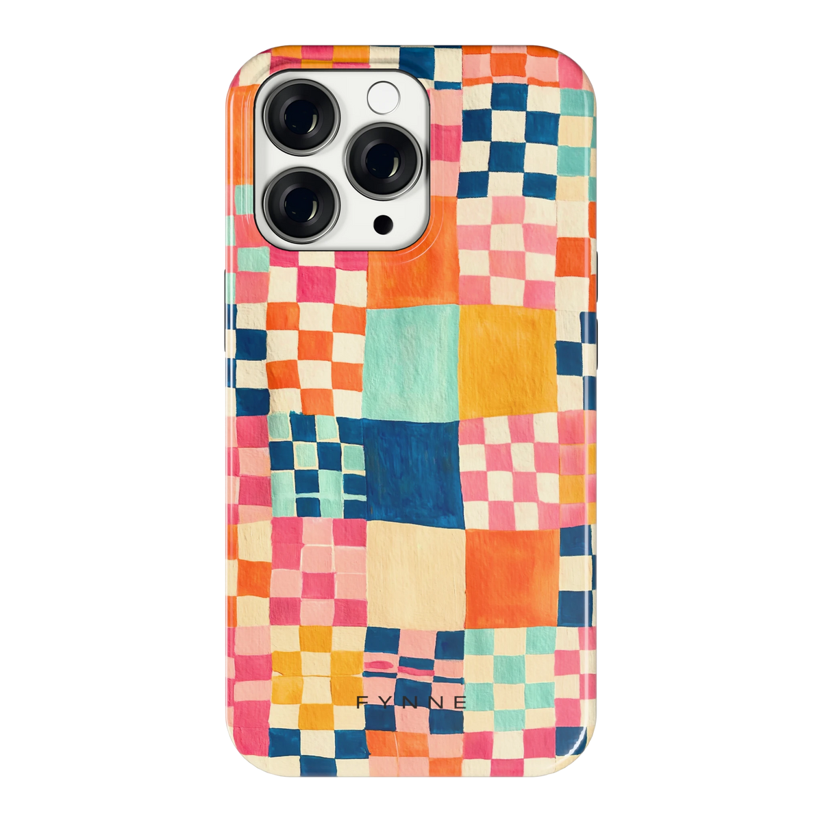 Geschilderd Patchwork hoesje voor iPhone 13 Pro, achterkant