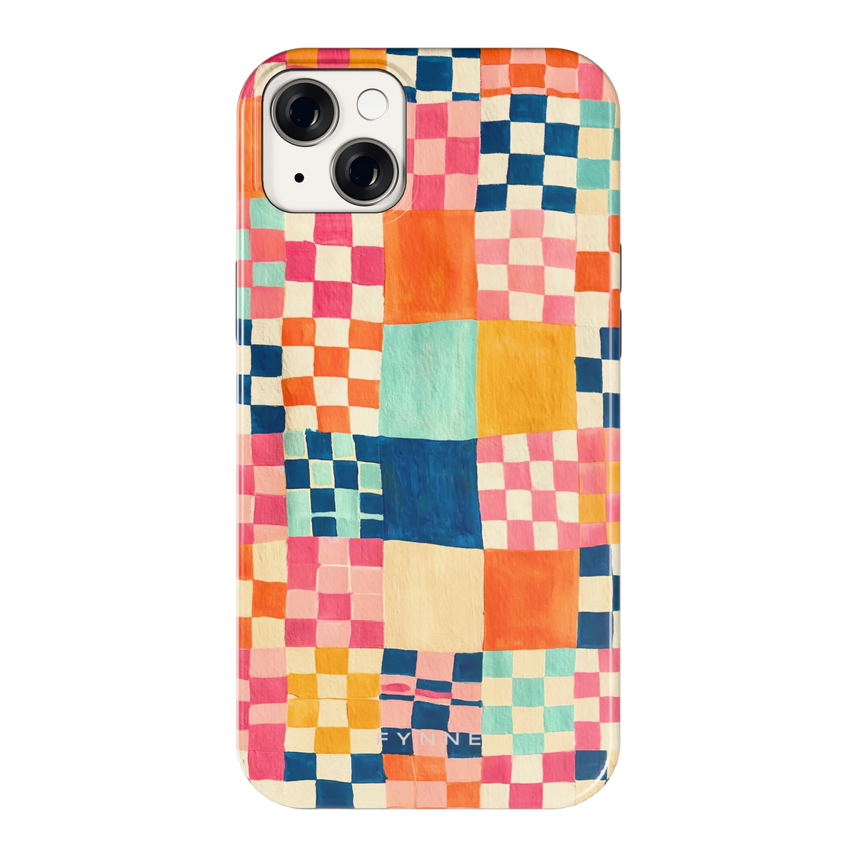 Geschilderd Patchwork hoesje voor iPhone 14 Plus, achterkant