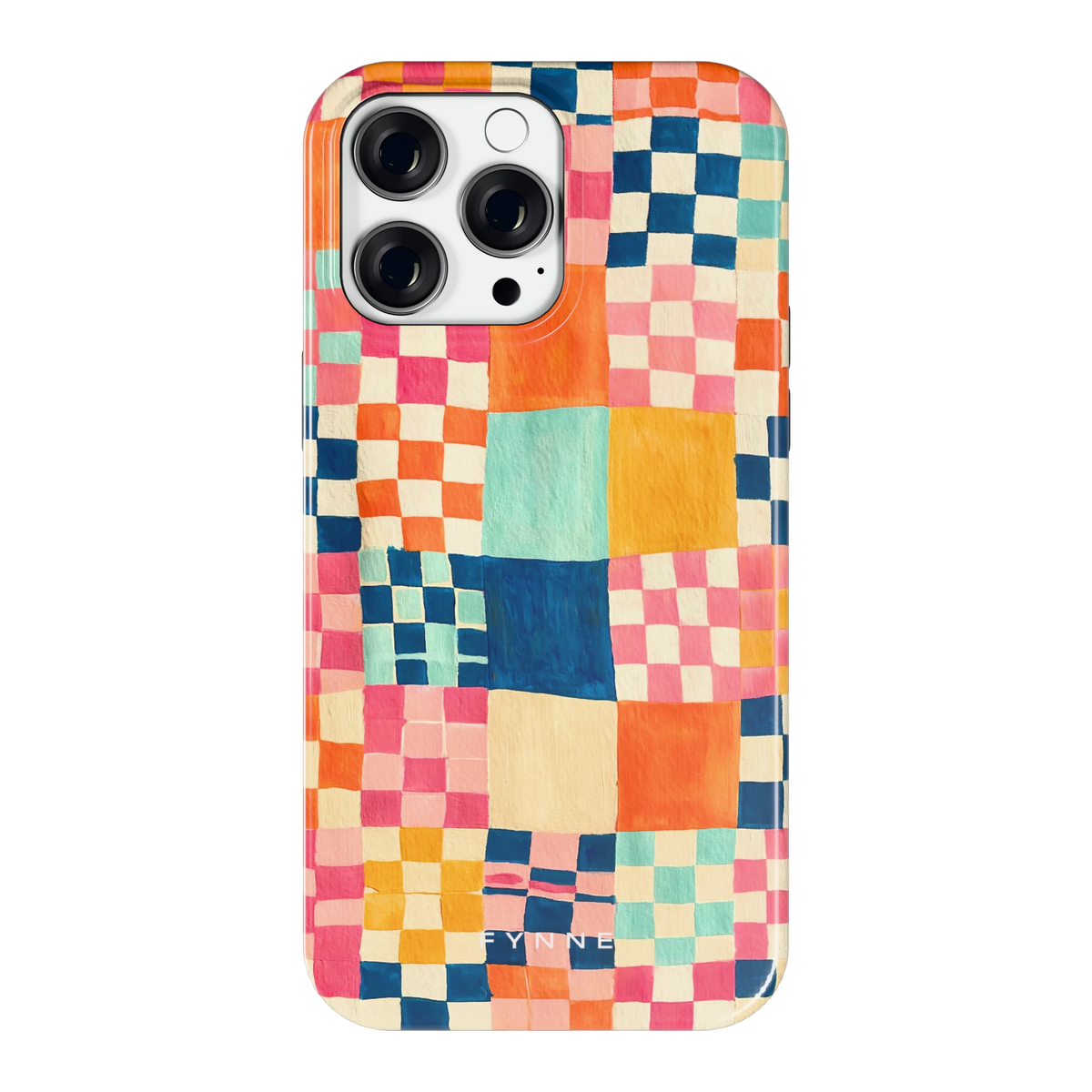 Geschilderd Patchwork hoesje voor iPhone 14 Pro Max, achterkant
