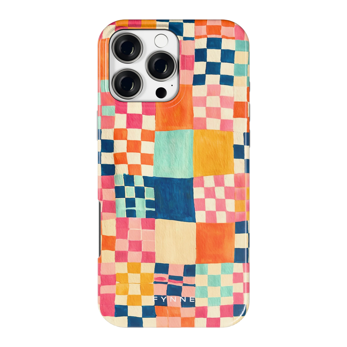 Geschilderd Patchwork hoesje voor iPhone 16 Pro Max, achterkant