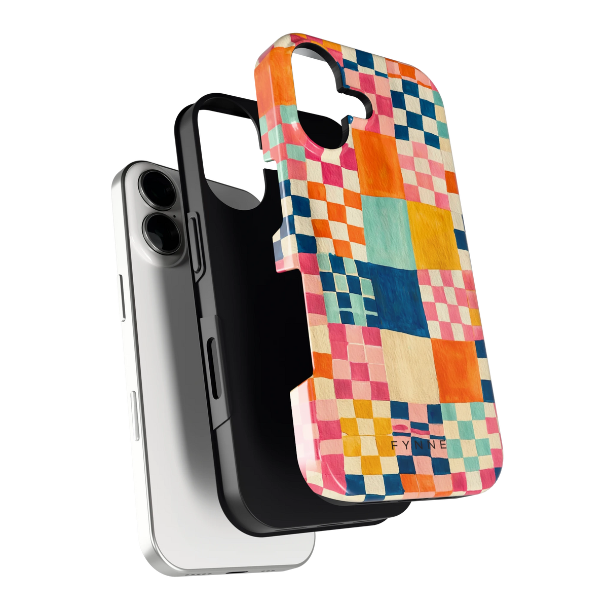 Geschilderd Patchwork hoesje voor iPhone 17, los van de telefoon