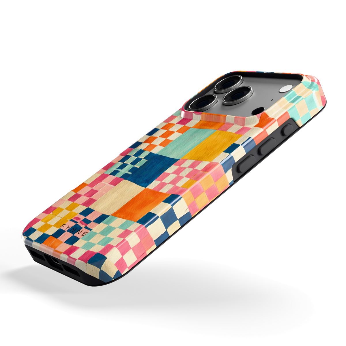 Geschilderd Patchwork hoesje voor iPhone 17 Pro, schuin