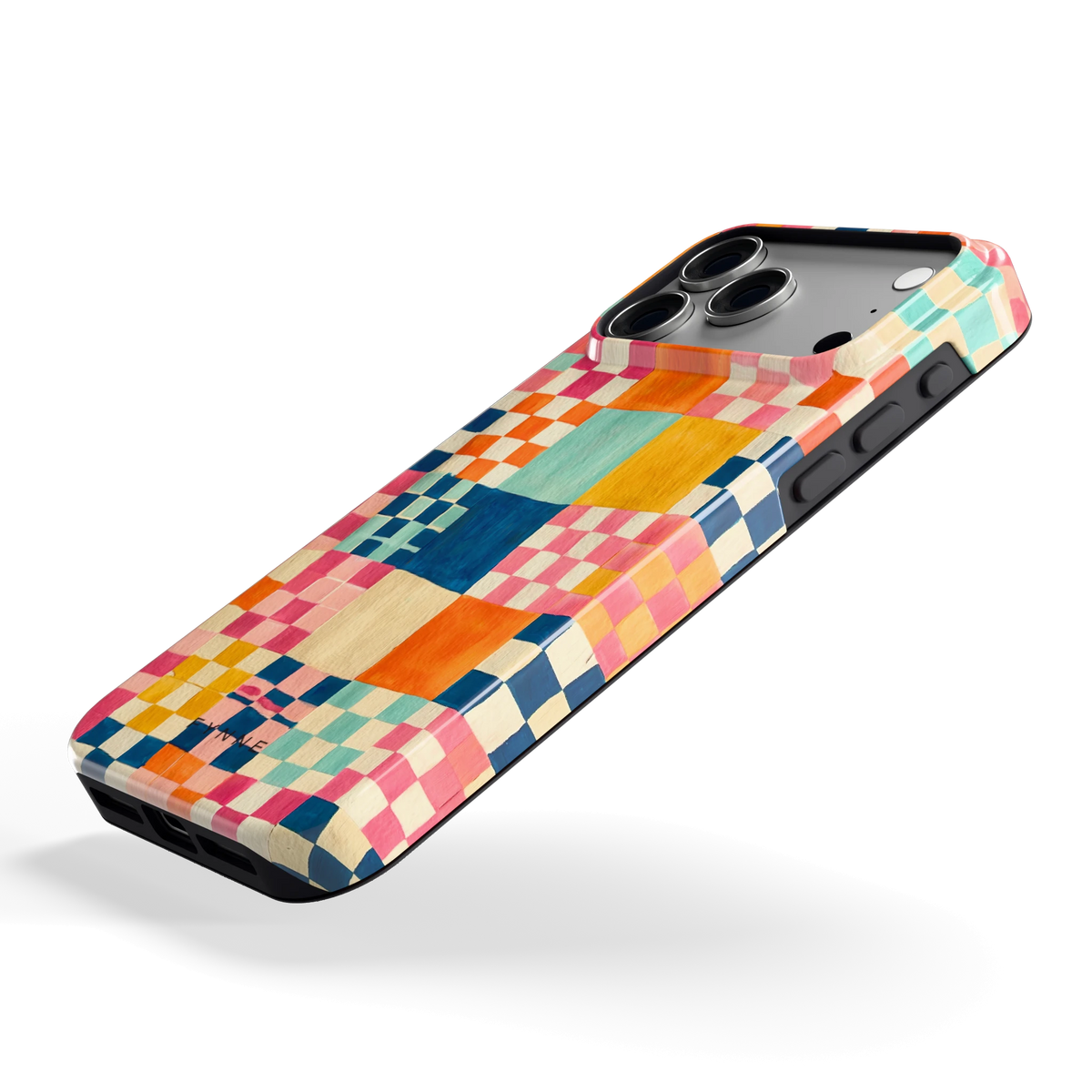 Geschilderd Patchwork hoesje voor iPhone 18 Pro Max, schuin