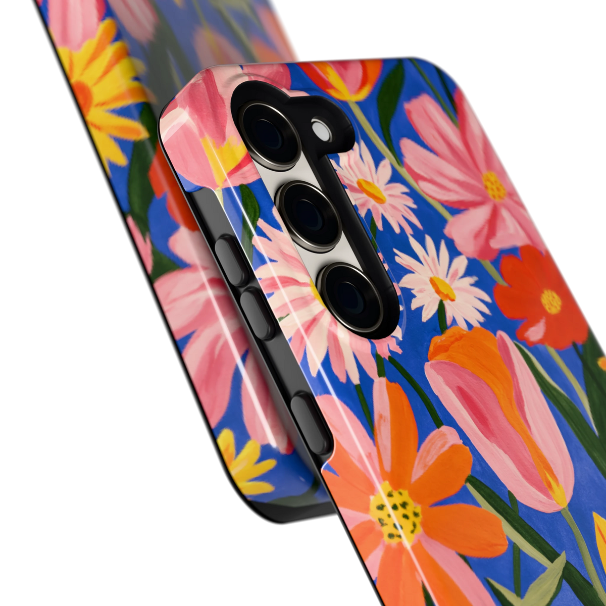 Geschilderde Tulpentuin hoesje voor Galaxy S23, close-up