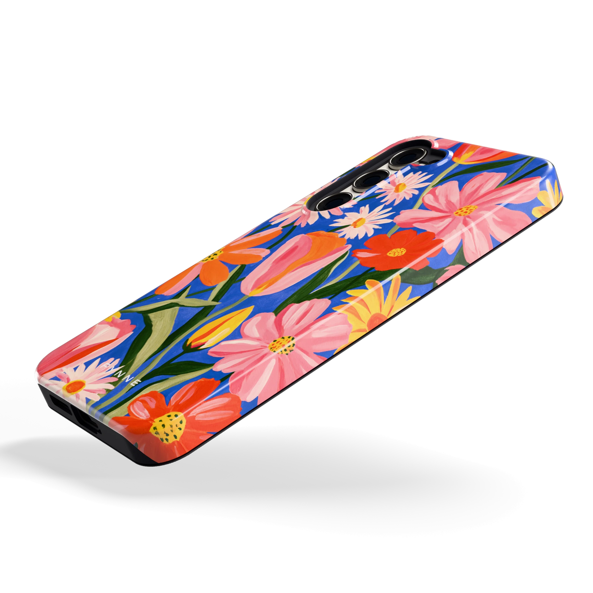 Geschilderde Tulpentuin hoesje voor Galaxy S23+, schuin
