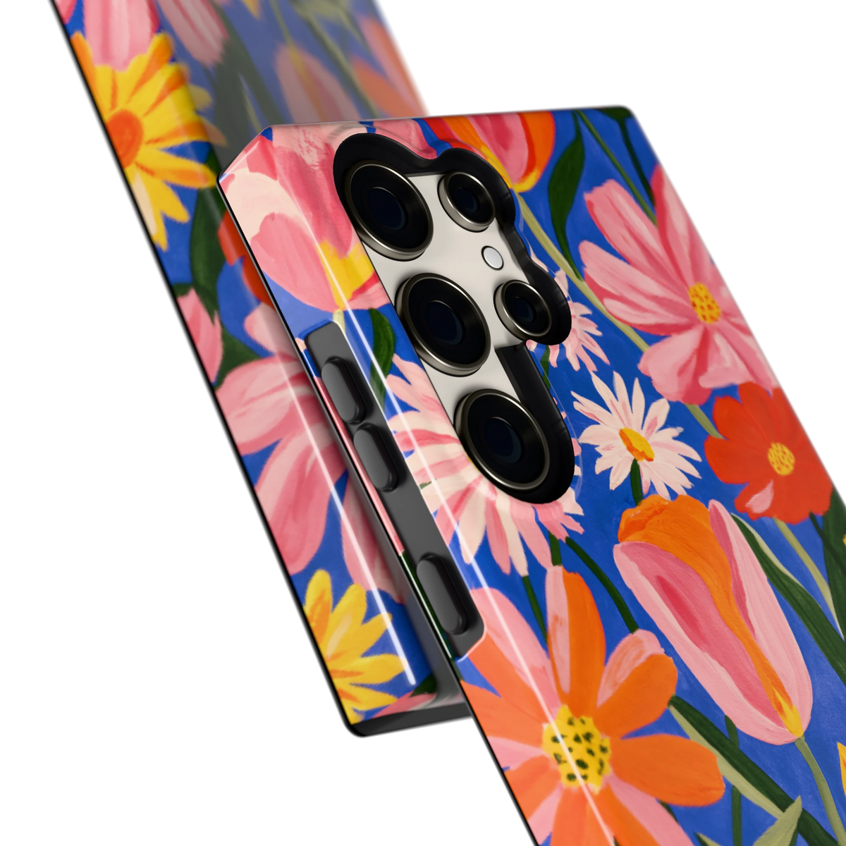 Geschilderde Tulpentuin hoesje voor Galaxy S23 Ultra, close-up