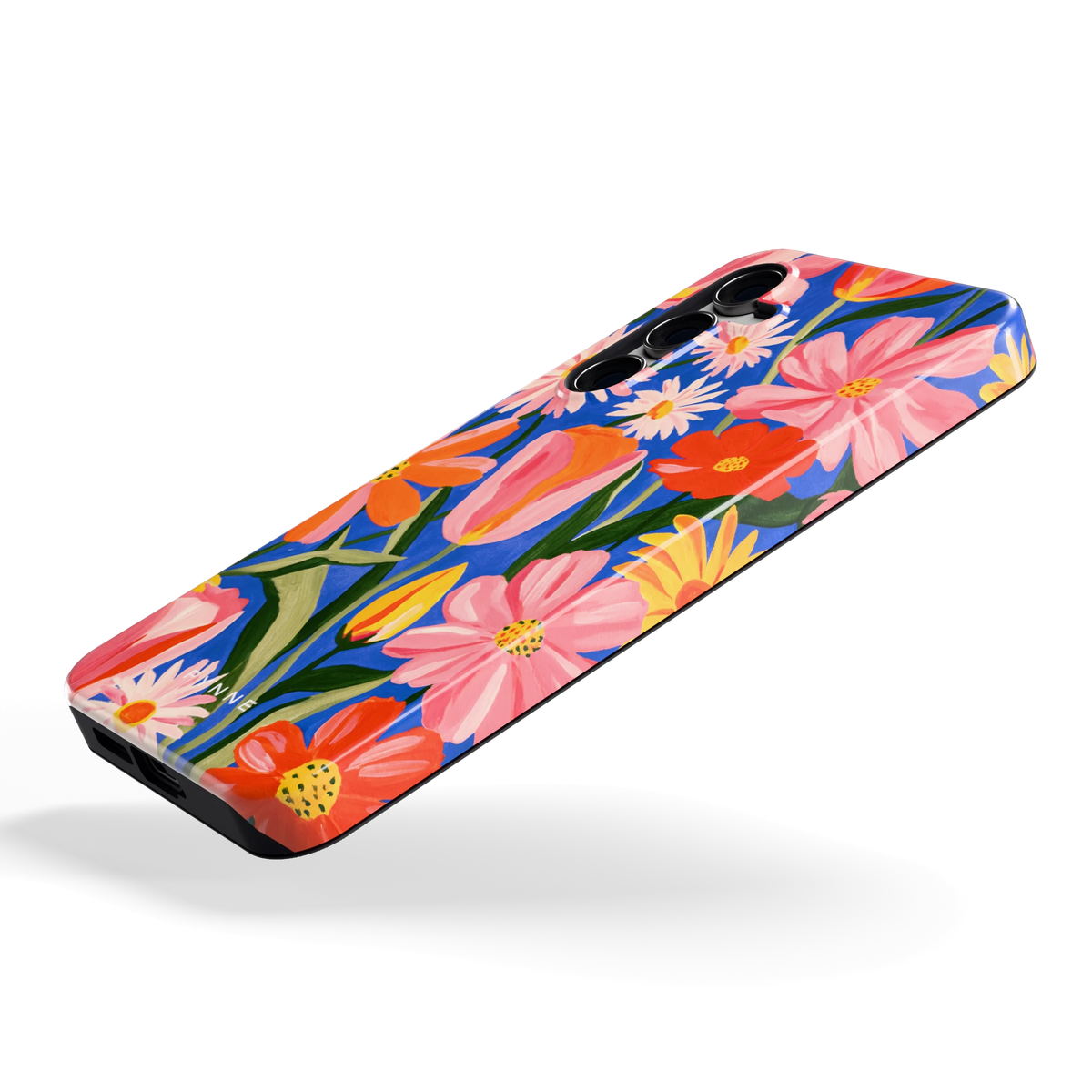 Geschilderde Tulpentuin hoesje voor Galaxy S24 FE, schuin