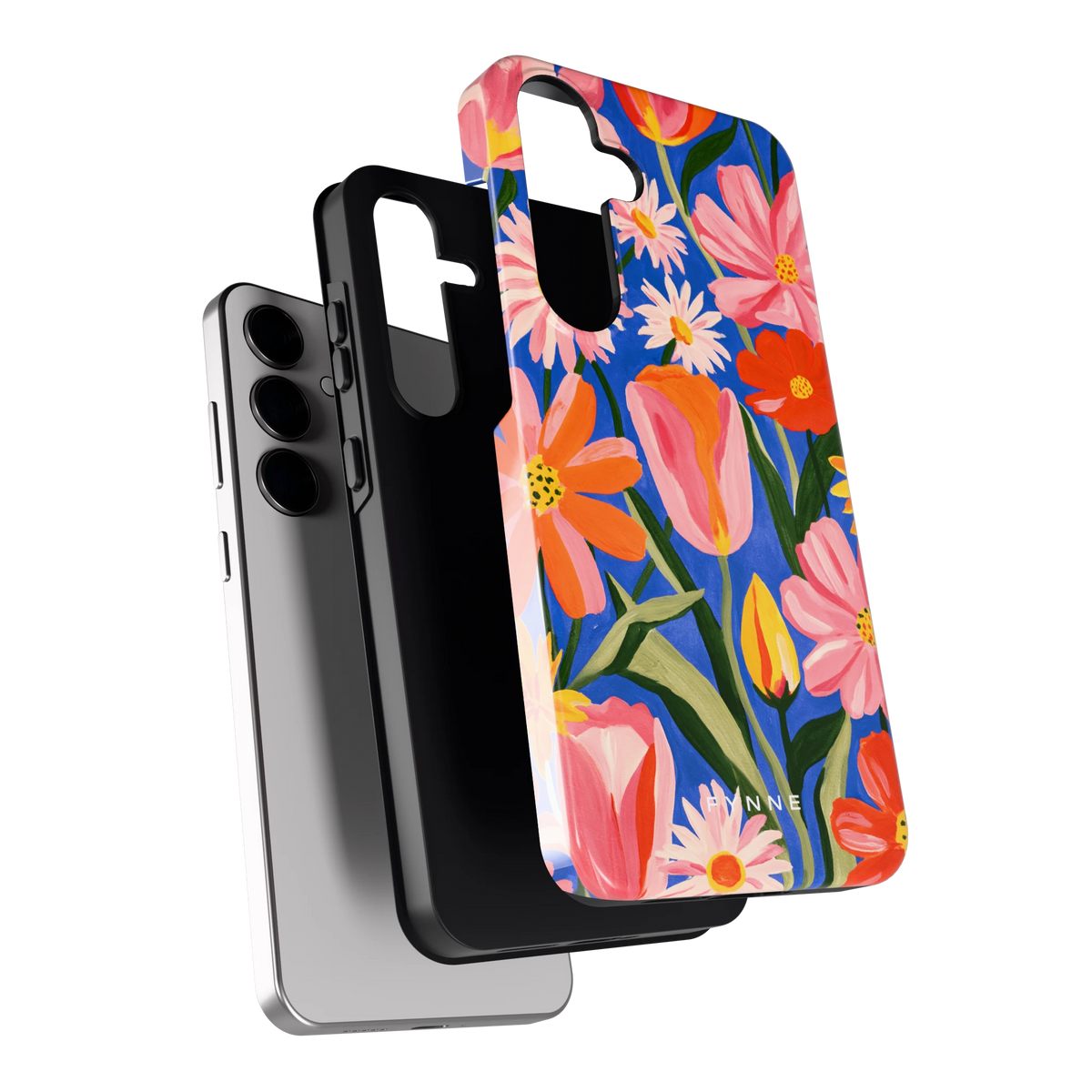 Geschilderde Tulpentuin hoesje voor Galaxy S24+, los van de telefoon