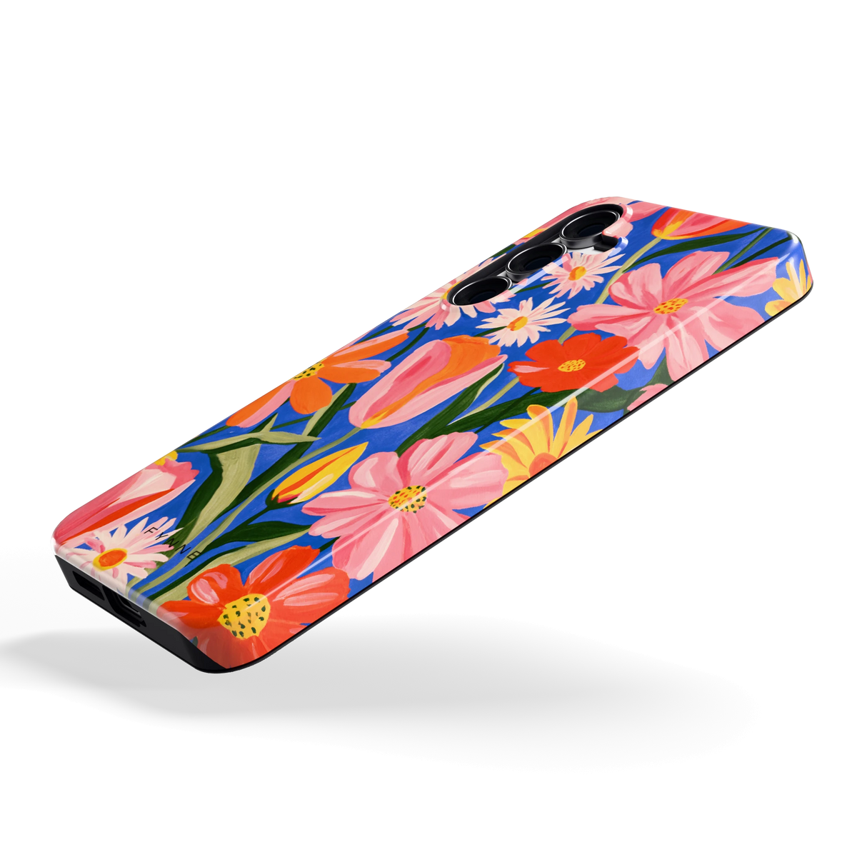 Geschilderde Tulpentuin hoesje voor Galaxy S25 FE, schuin