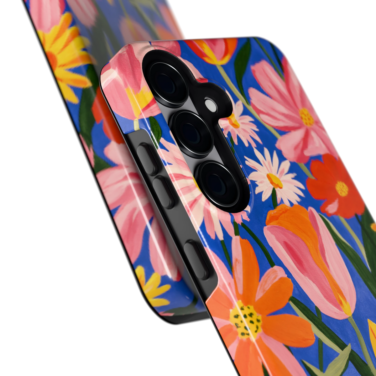 Geschilderde Tulpentuin hoesje voor Galaxy S25, close-up
