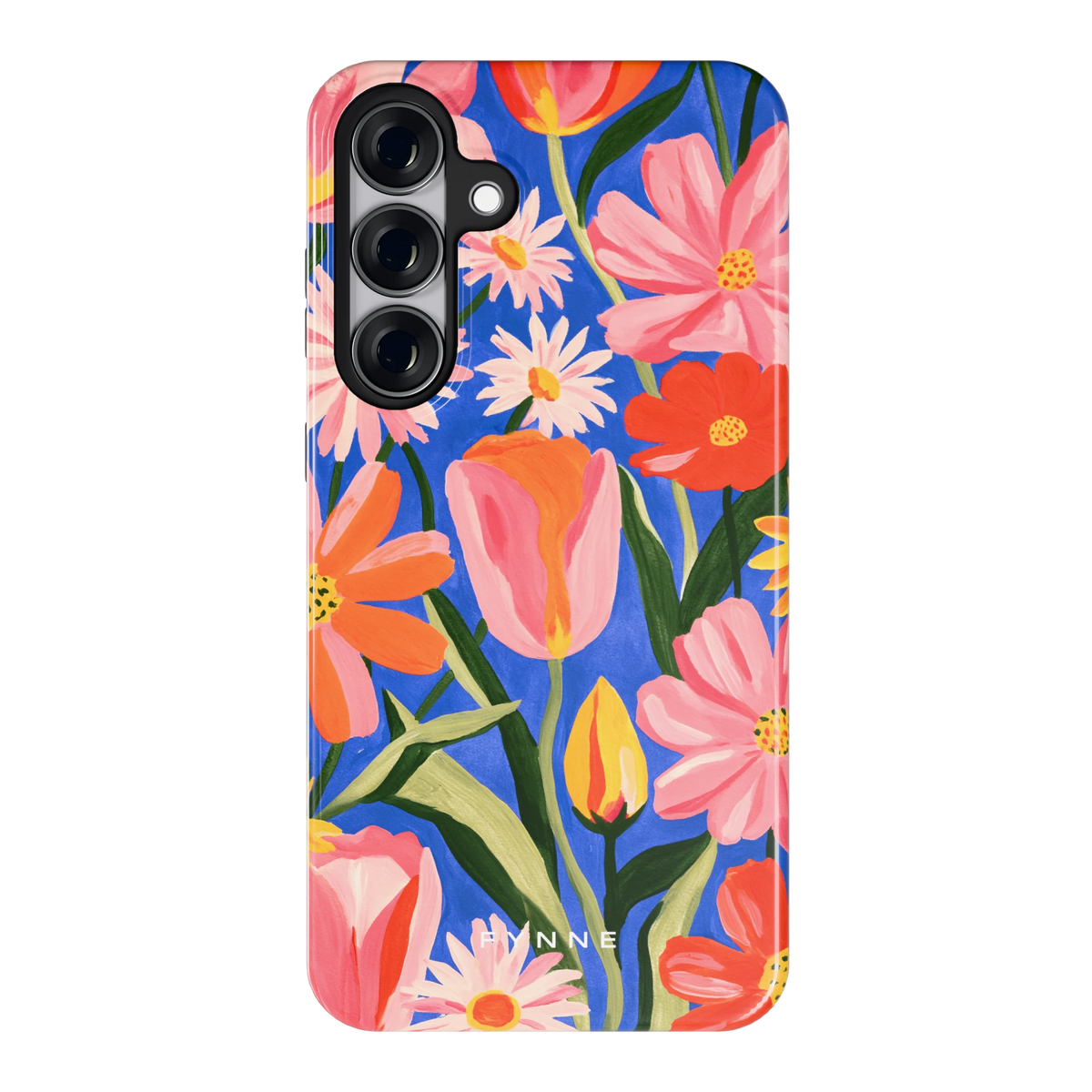 Geschilderde Tulpentuin hoesje voor Galaxy S25+, achterkant