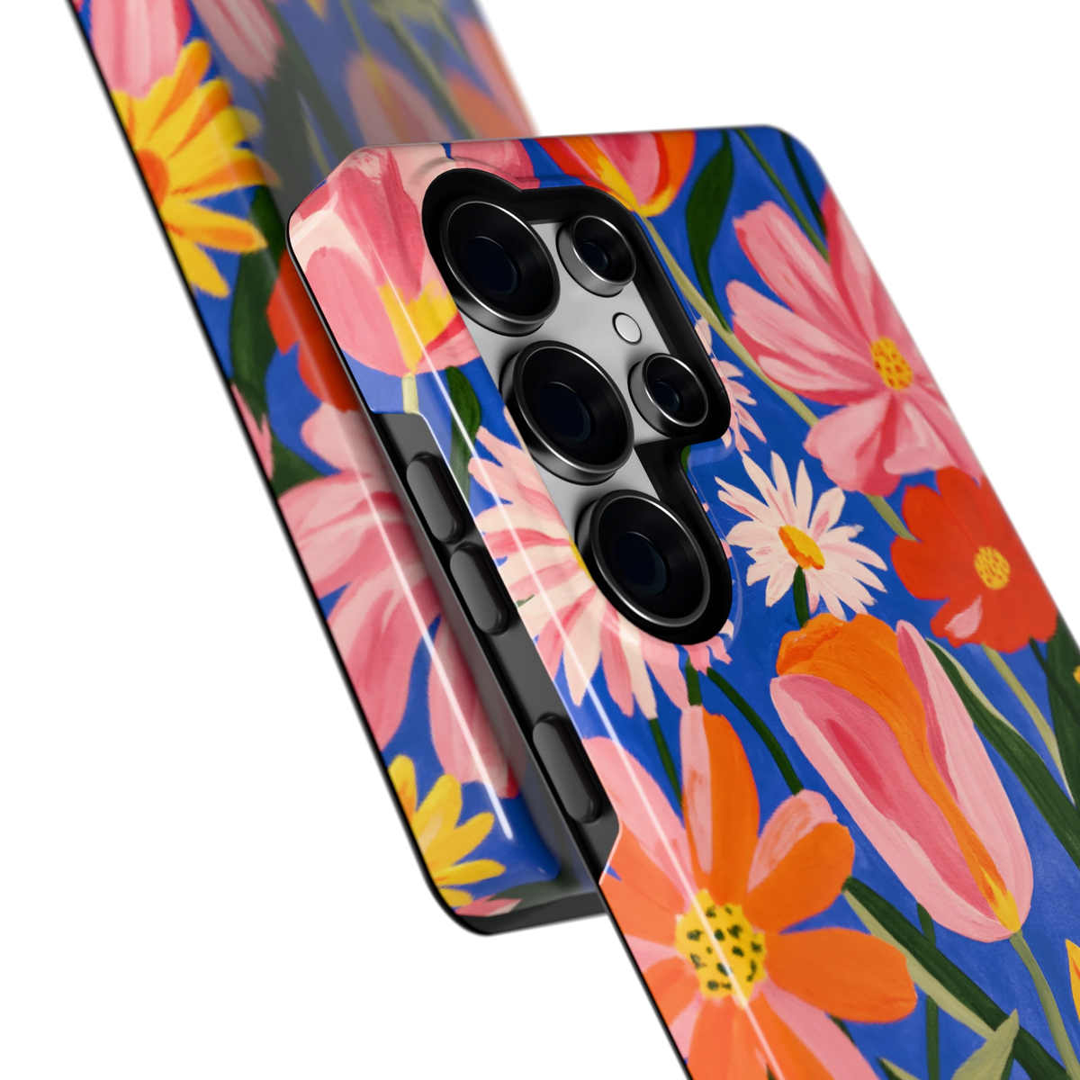 Geschilderde Tulpentuin hoesje voor Galaxy S25 Ultra, close-up
