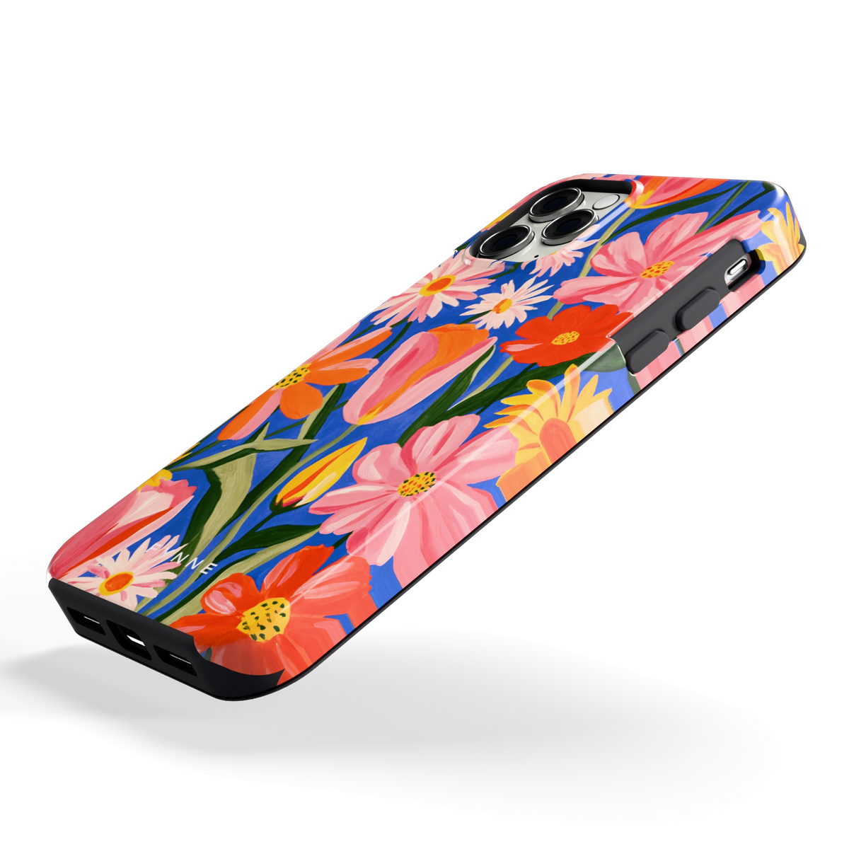 Geschilderde Tulpentuin hoesje voor iPhone 11 Pro, schuin