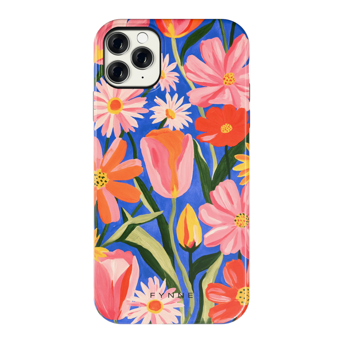 Geschilderde Tulpentuin hoesje voor iPhone 11 Pro Max, achterkant