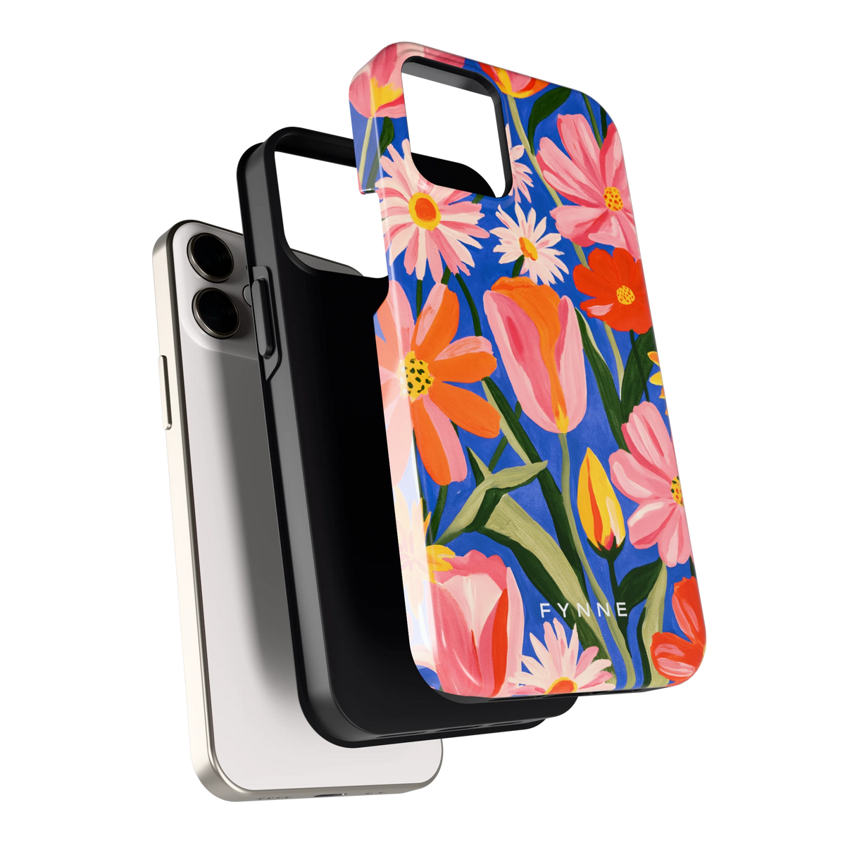 Geschilderde Tulpentuin hoesje voor iPhone 12 mini, los van de telefoon