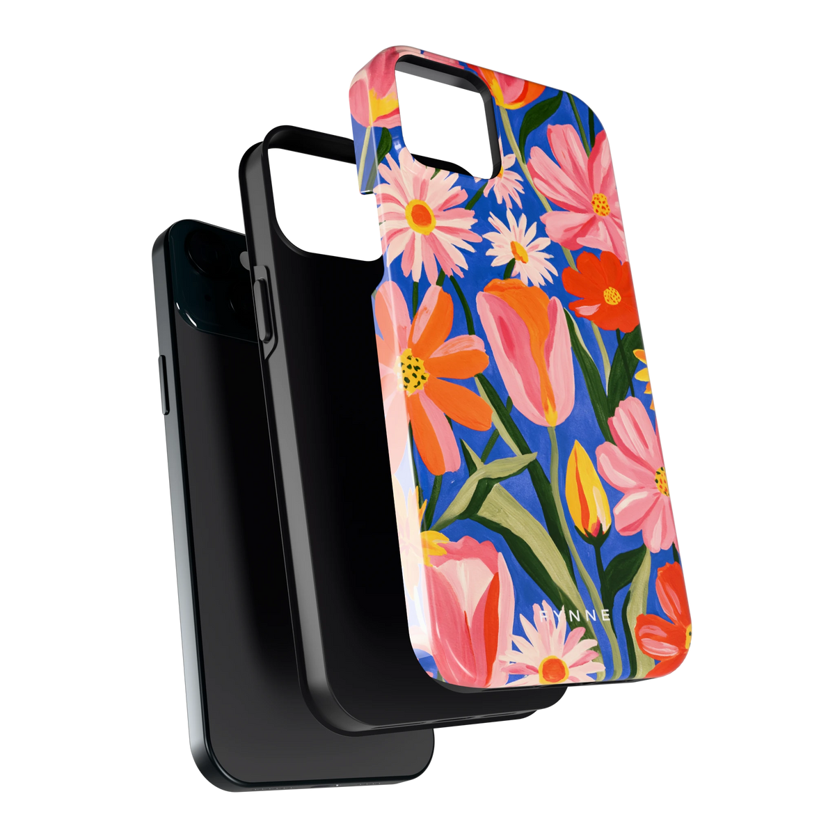 Geschilderde Tulpentuin hoesje voor iPhone 15 Plus, los van de telefoon
