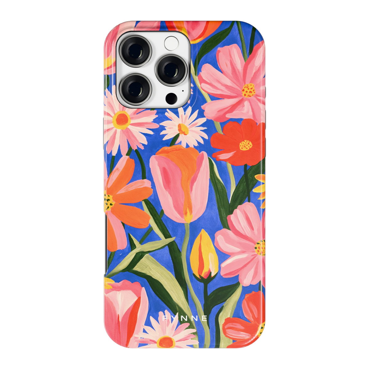 Geschilderde Tulpentuin hoesje voor iPhone 16 Pro Max, achterkant