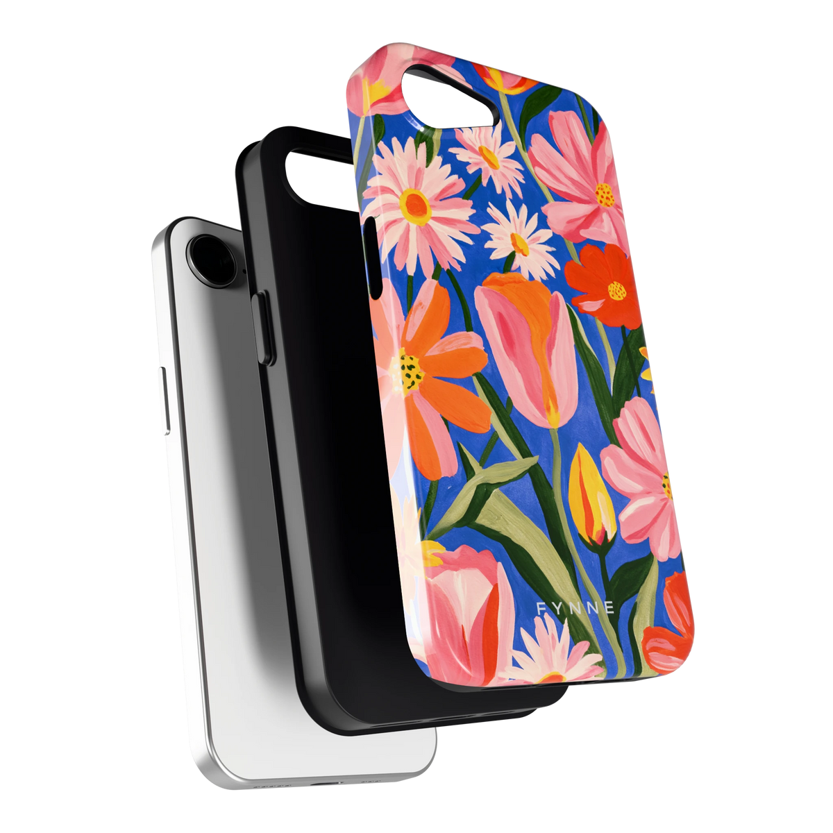 Geschilderde Tulpentuin hoesje voor iPhone 16e, los van de telefoon