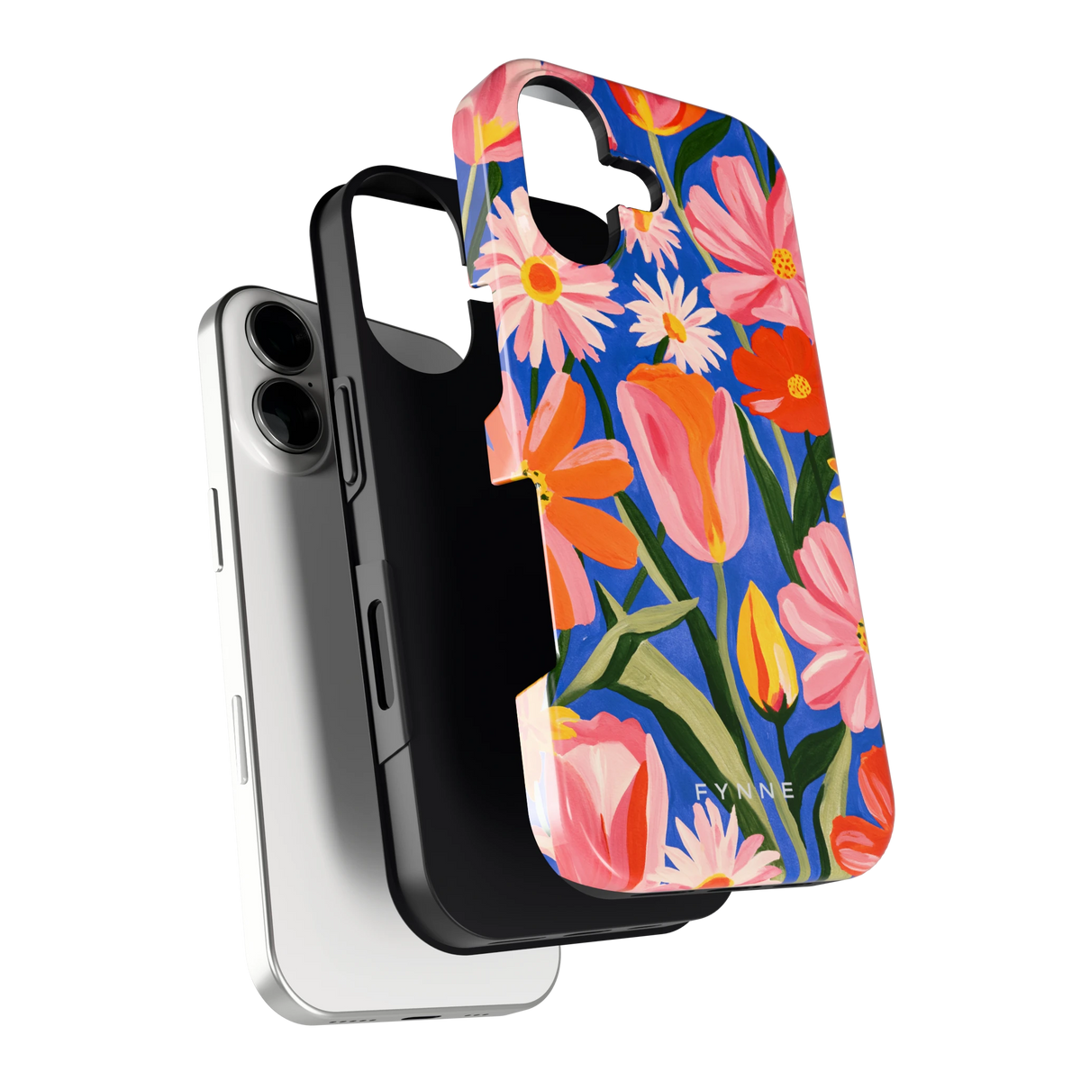 Geschilderde Tulpentuin hoesje voor iPhone 17, los van de telefoon
