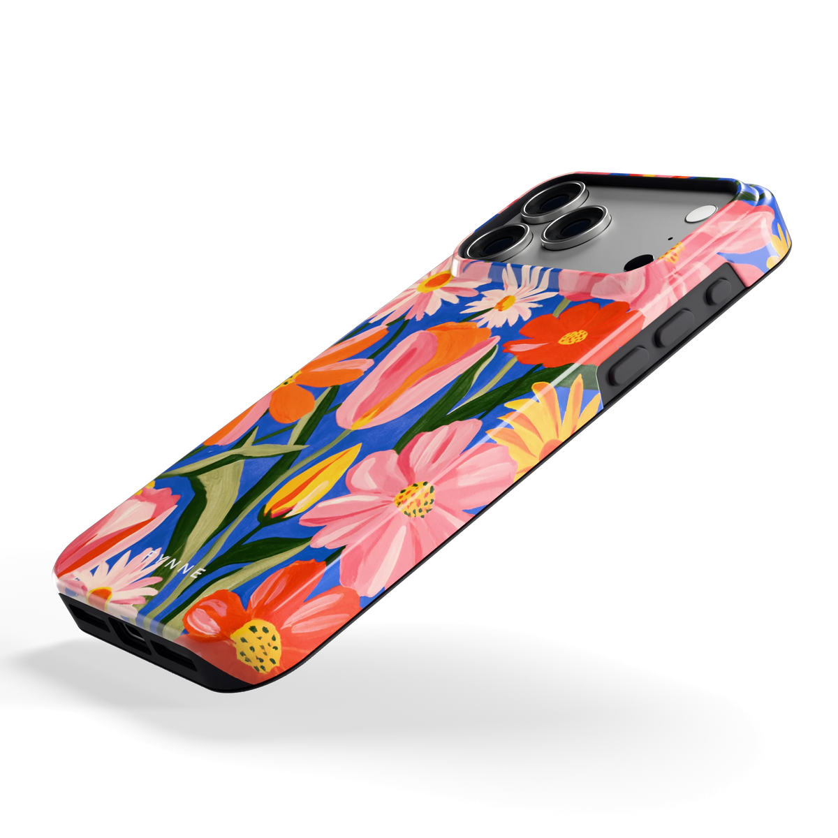 Geschilderde Tulpentuin hoesje voor iPhone 18 Pro Max, schuin
