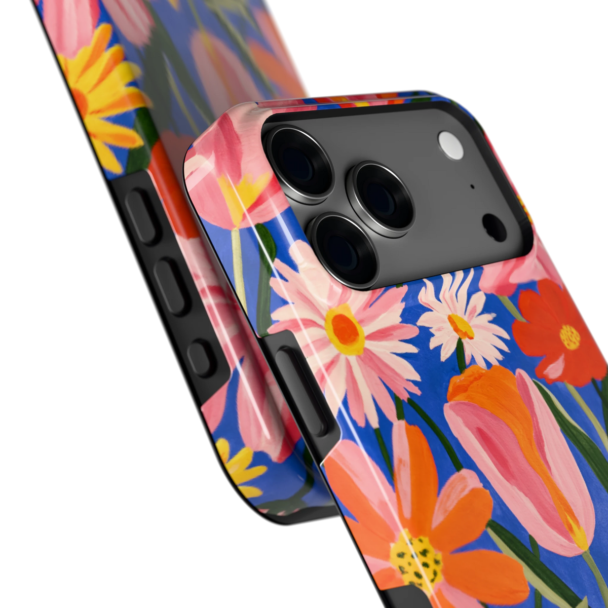 Geschilderde Tulpentuin hoesje voor iPhone 18 Pro Max, close-up