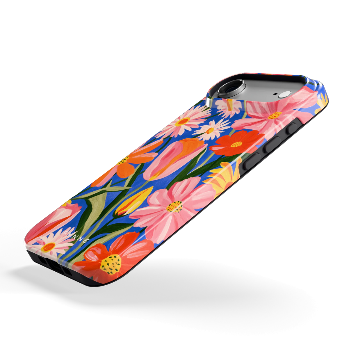 Geschilderde Tulpentuin hoesje voor iPhone Air, schuin