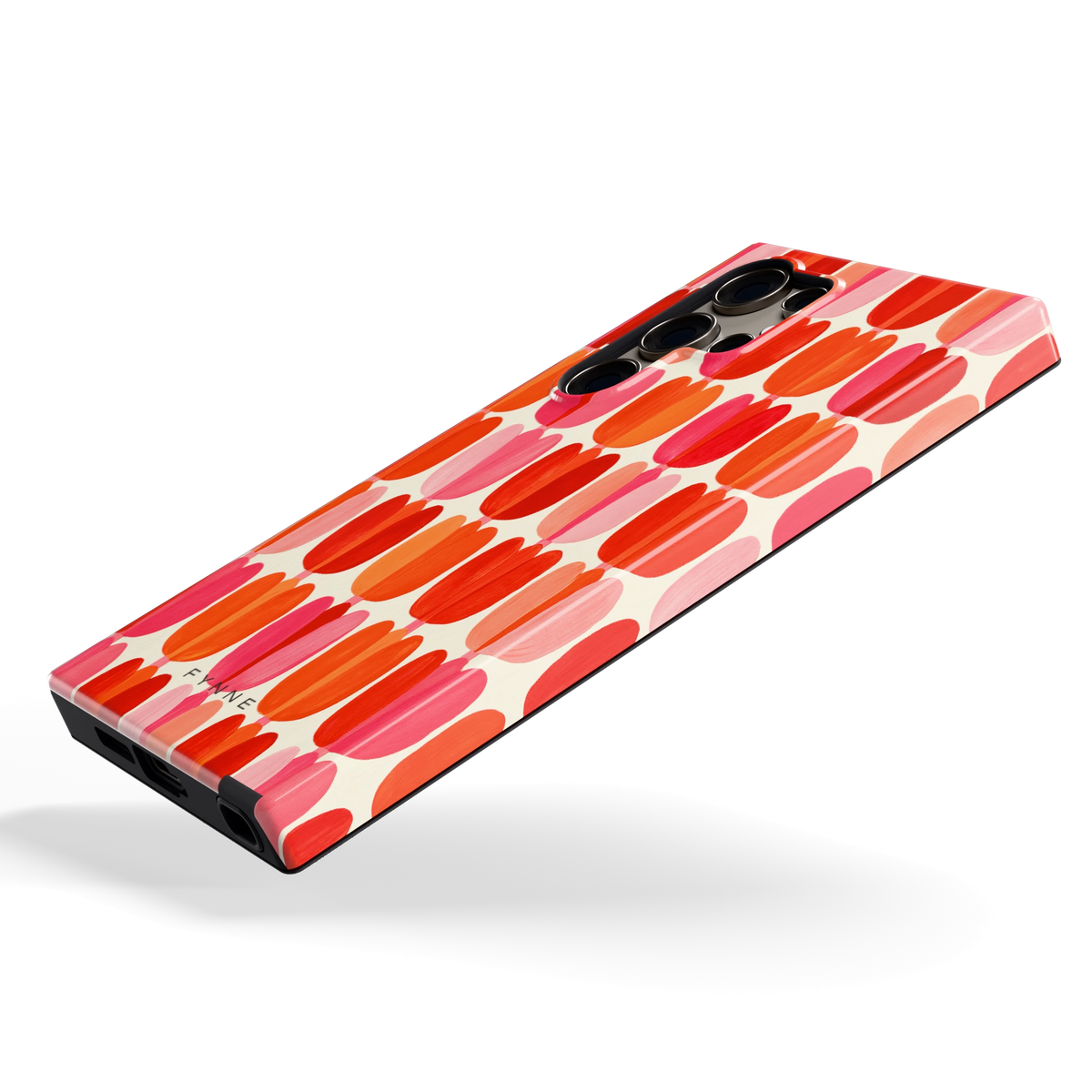 Geschilderde tulpenrijen hoesje voor Galaxy S24 Ultra, schuin