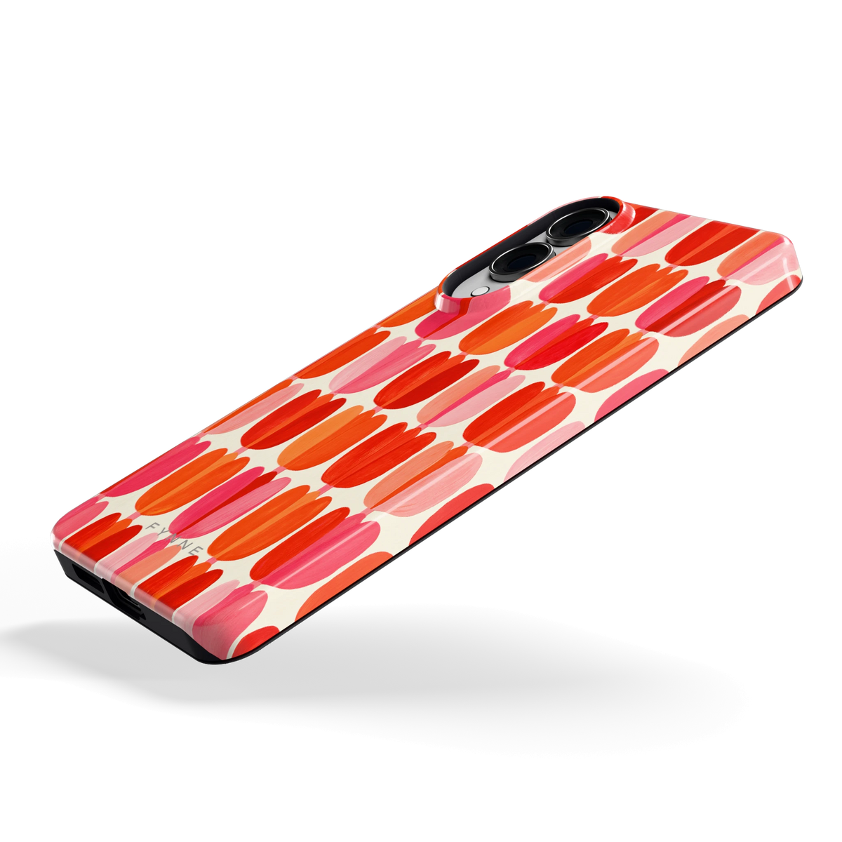 Geschilderde tulpenrijen hoesje voor Galaxy S25 Edge, schuin