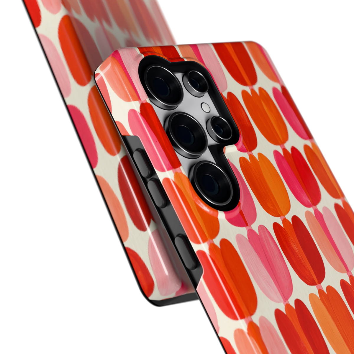 Geschilderde tulpenrijen hoesje voor Galaxy S25 Ultra, close-up