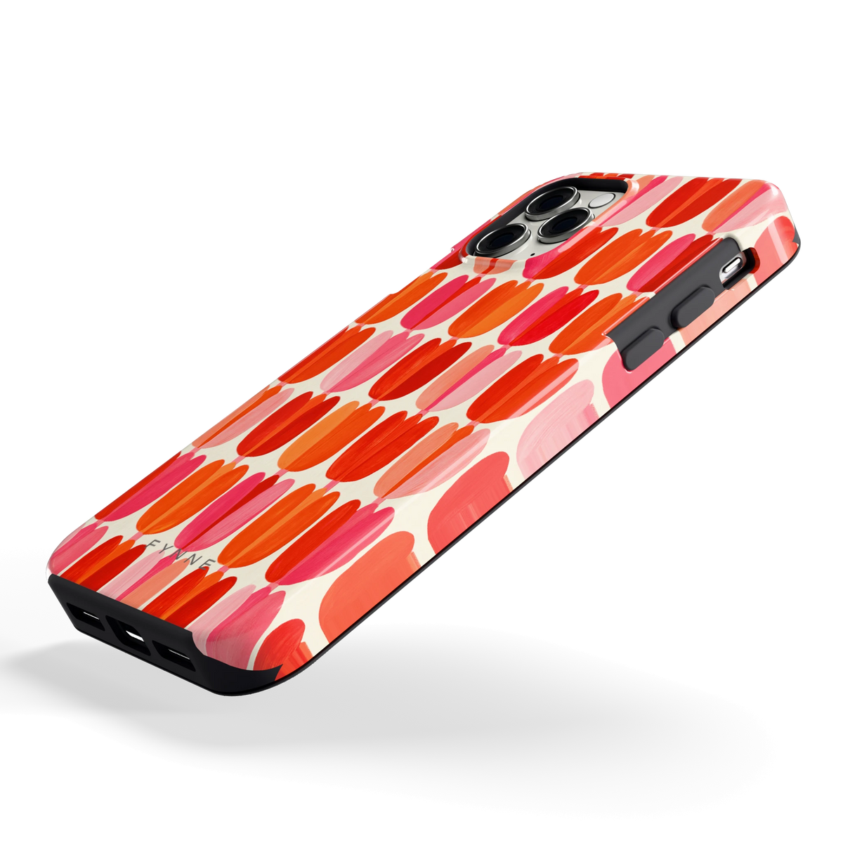Geschilderde tulpenrijen hoesje voor iPhone 11 Pro, schuin