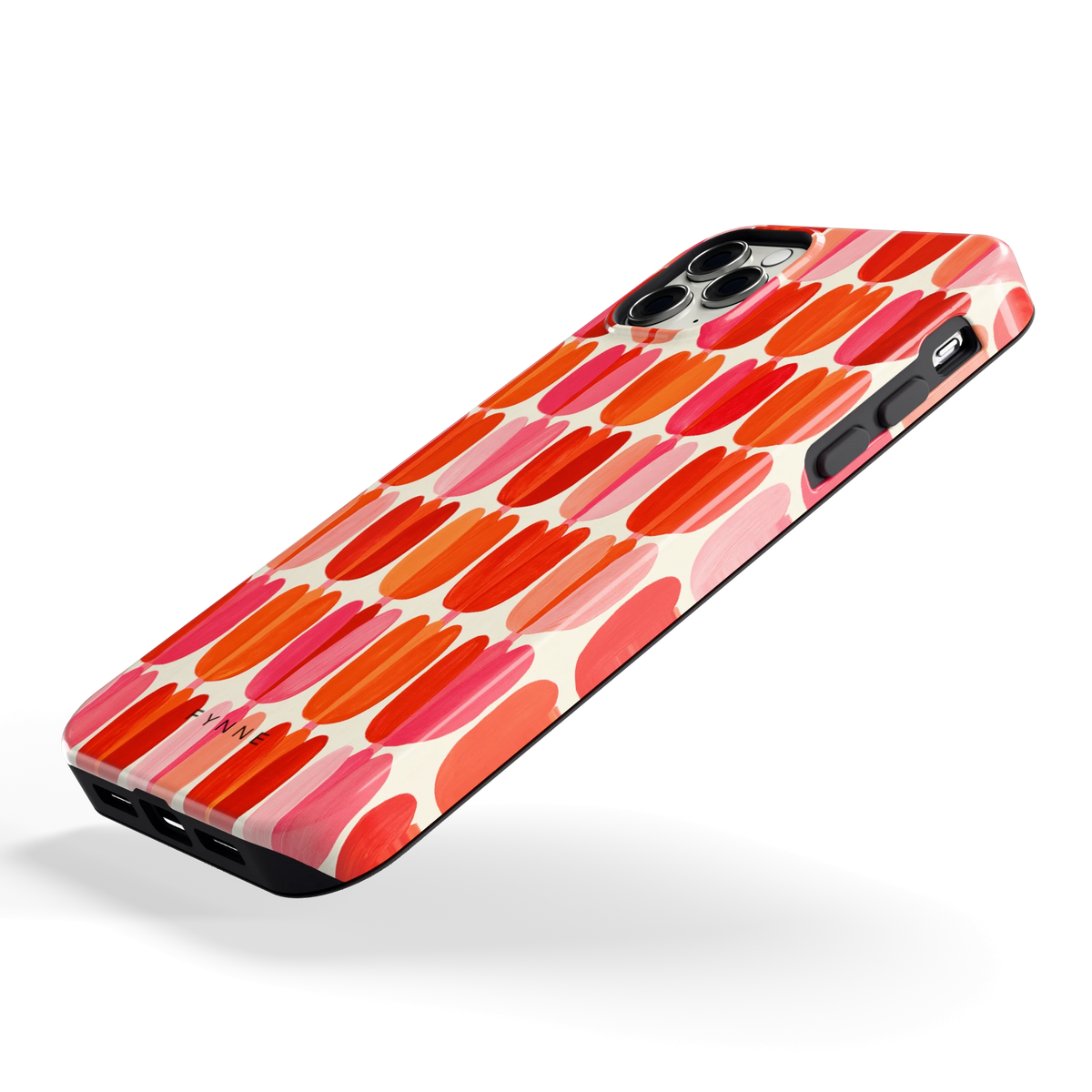 Geschilderde tulpenrijen hoesje voor iPhone 11 Pro Max, schuin