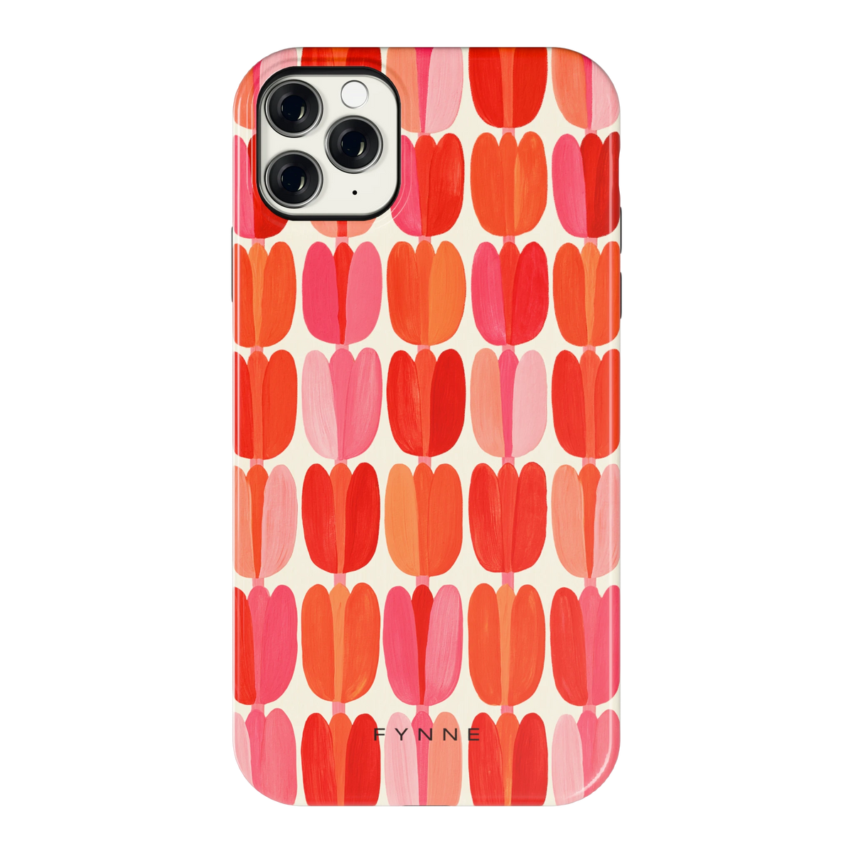 Geschilderde tulpenrijen hoesje voor iPhone 11 Pro Max, achterkant