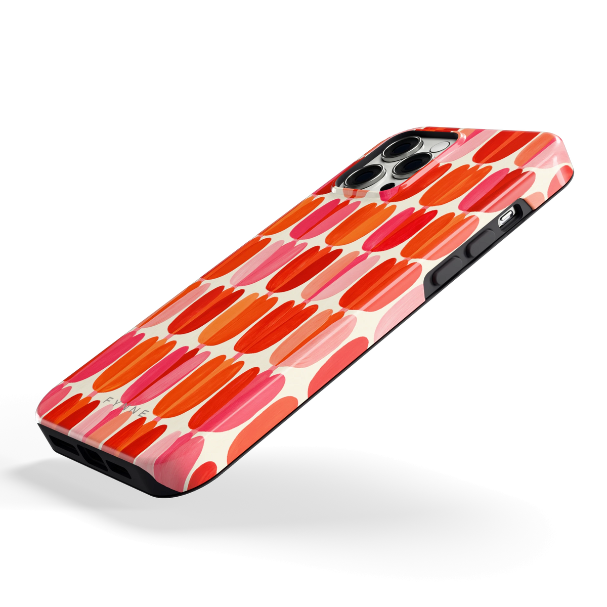 Geschilderde tulpenrijen hoesje voor iPhone 12 Pro Max, schuin