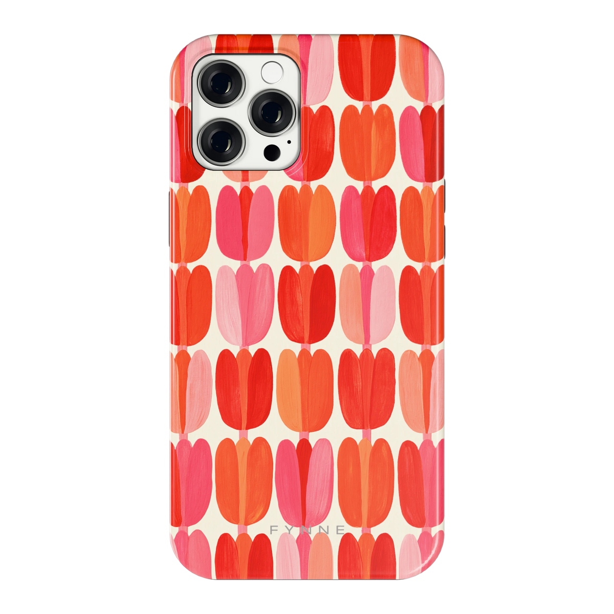 Geschilderde tulpenrijen hoesje voor iPhone 12 Pro Max, achterkant