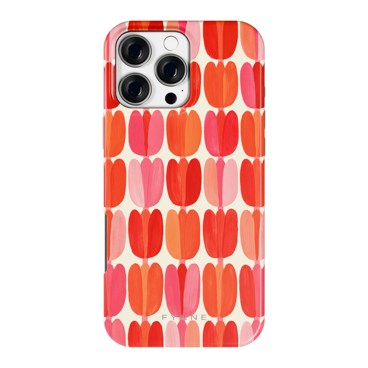 Geschilderde tulpenrijen hoesje voor iPhone 16 Pro Max, achterkant