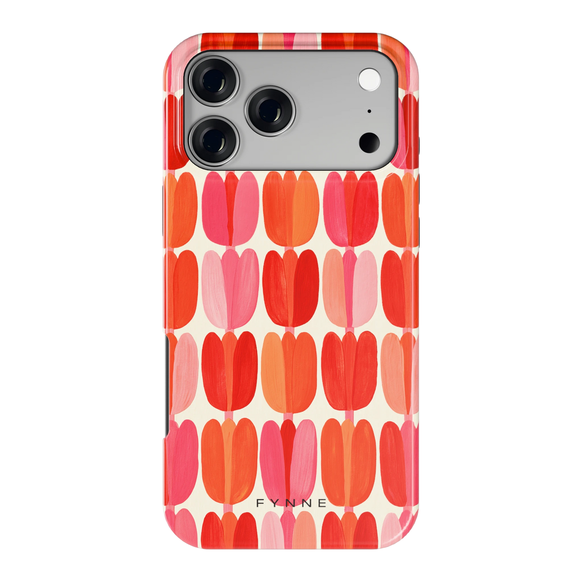 Geschilderde tulpenrijen hoesje voor iPhone 17 Pro Max, achterkant