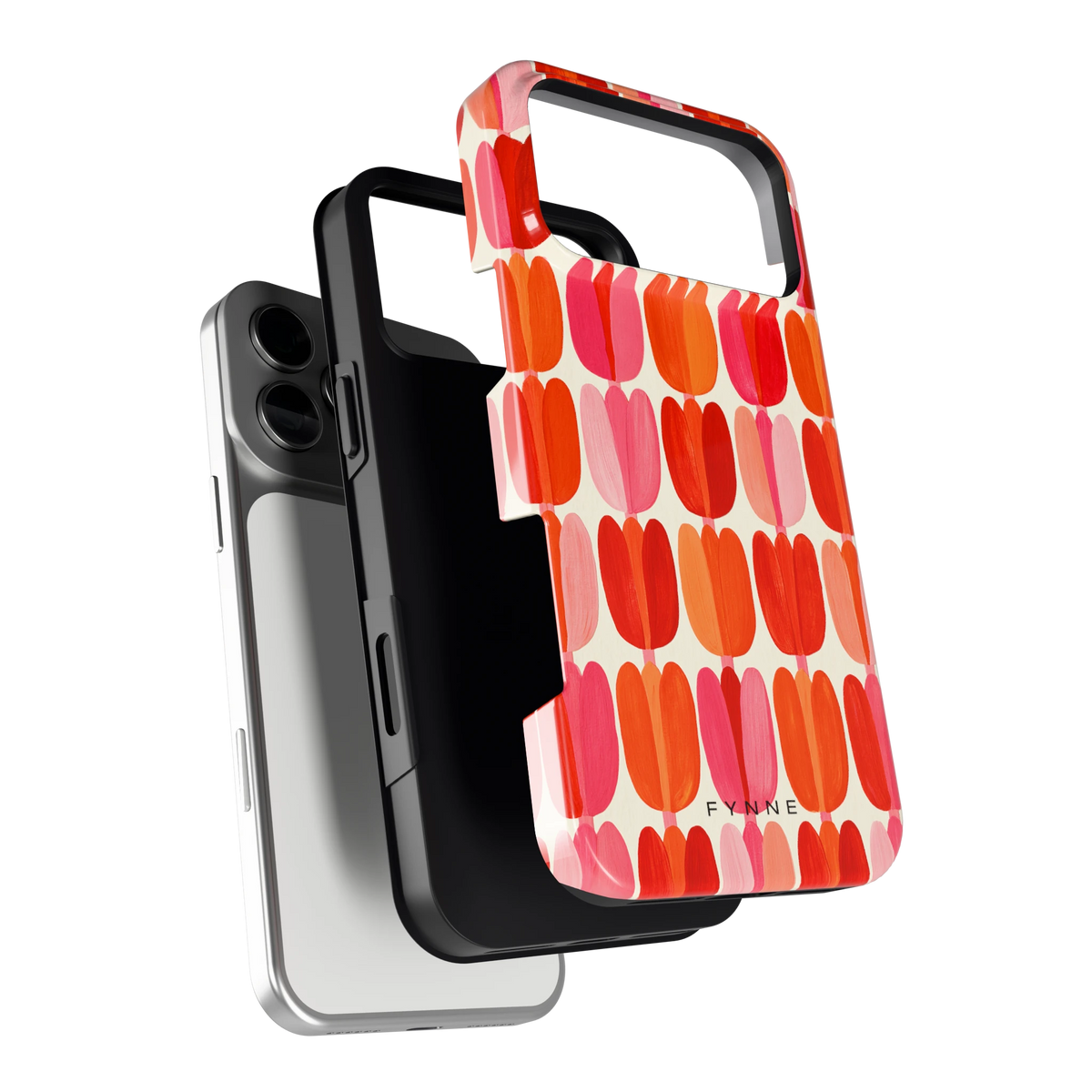 Geschilderde tulpenrijen hoesje voor iPhone 17 Pro Max, los van de telefoon