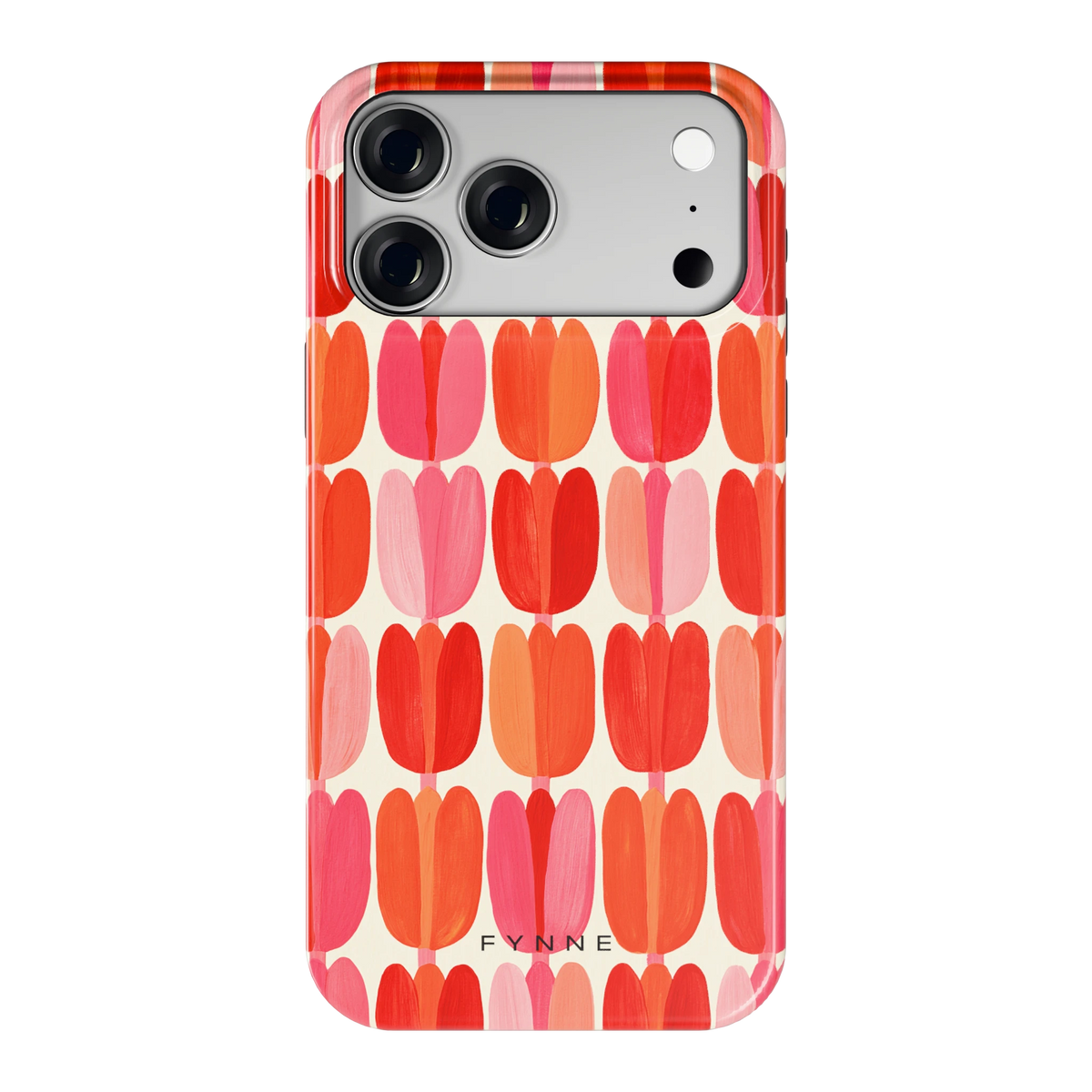 Geschilderde tulpenrijen hoesje voor iPhone 18 Pro Max, achterkant