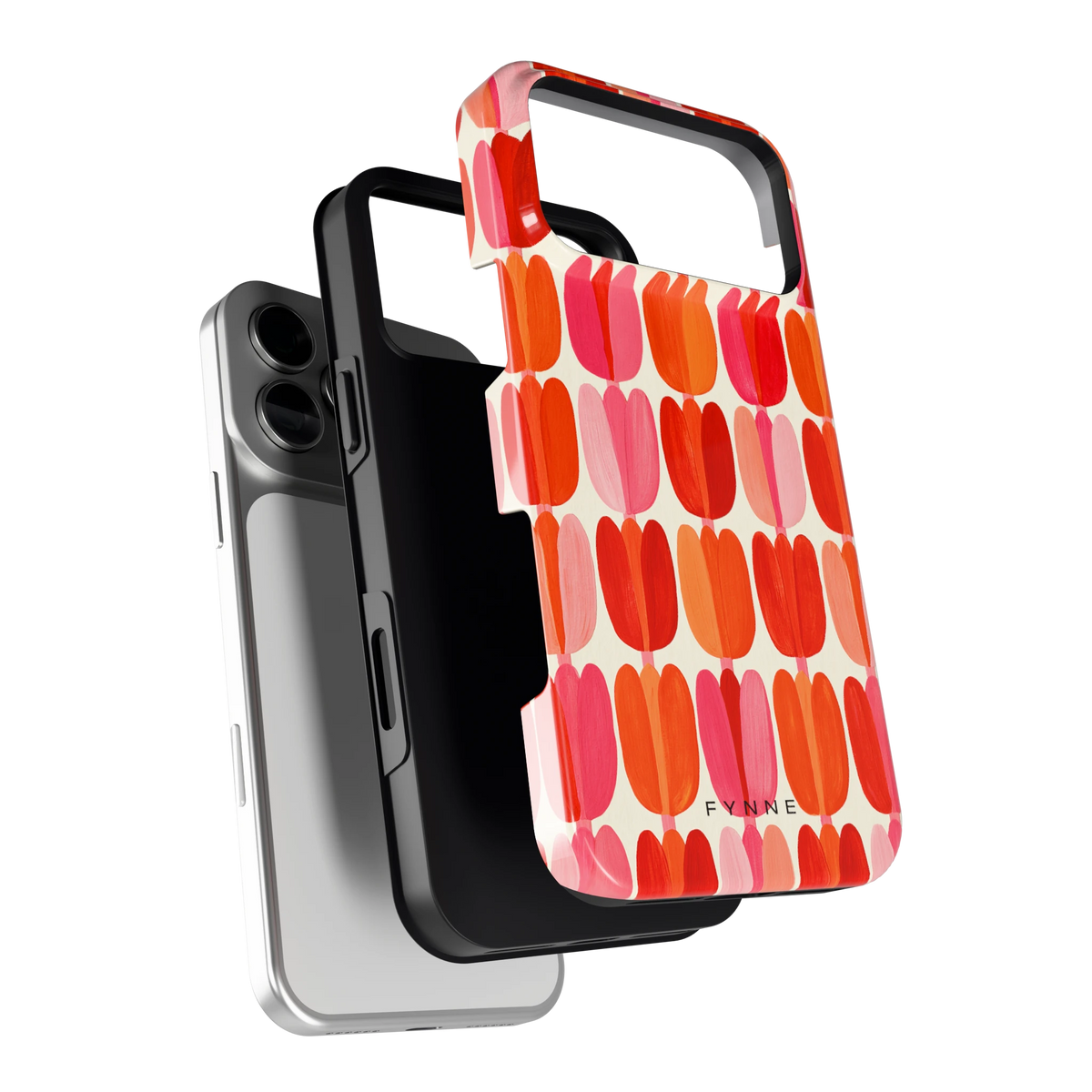 Geschilderde tulpenrijen hoesje voor iPhone 18 Pro Max, los van de telefoon