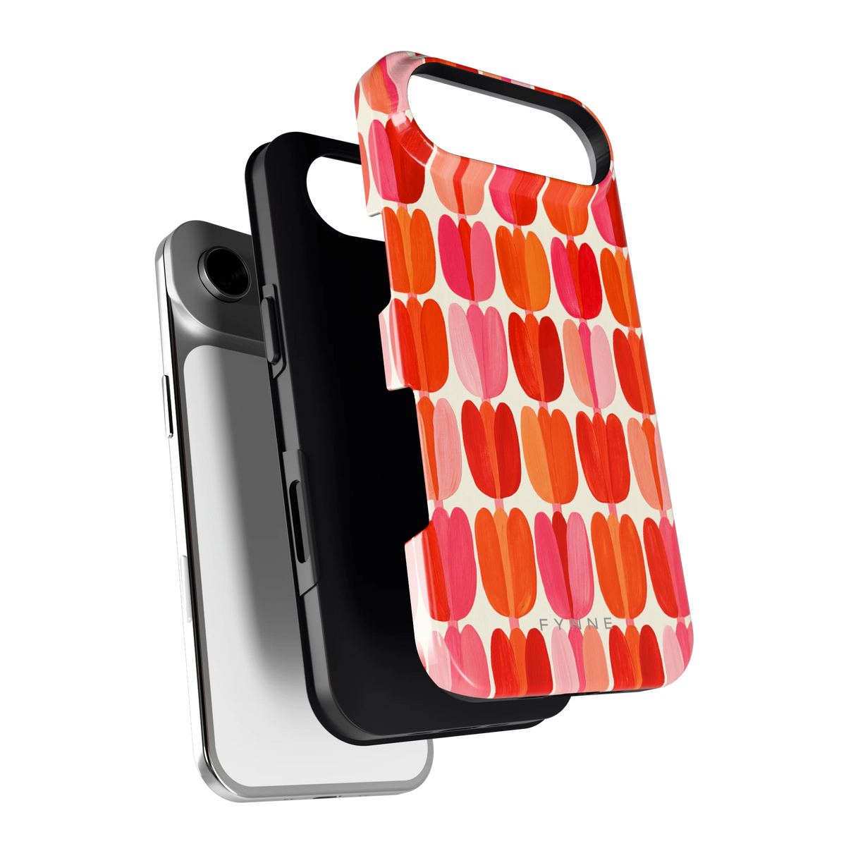 Geschilderde tulpenrijen hoesje voor iPhone Air, los van de telefoon