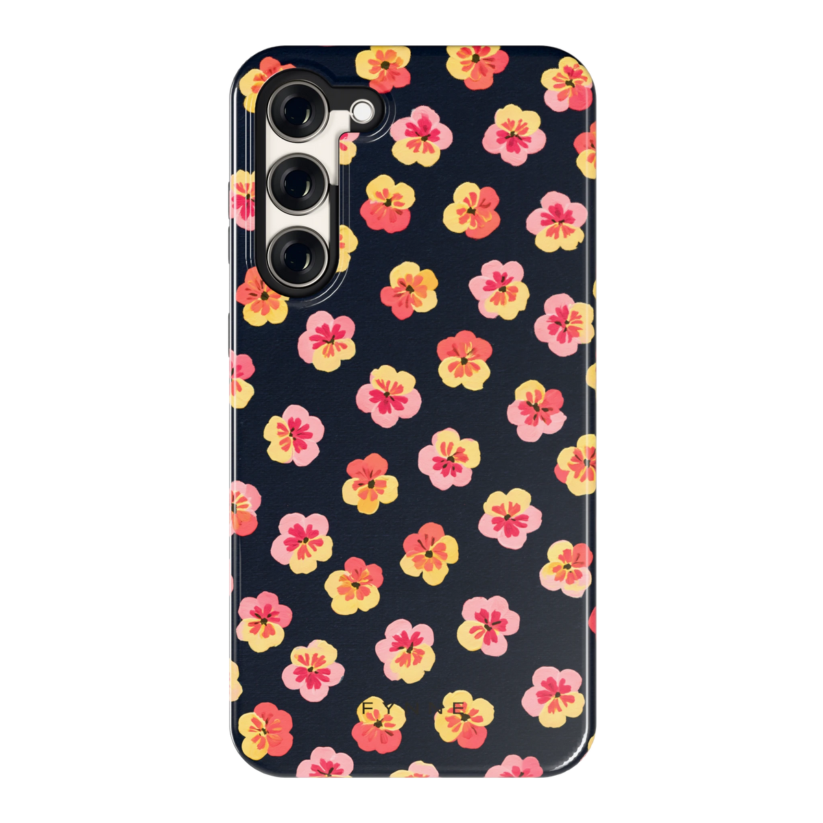 Viooltjes bij Nacht hoesje voor Galaxy S23+, achterkant