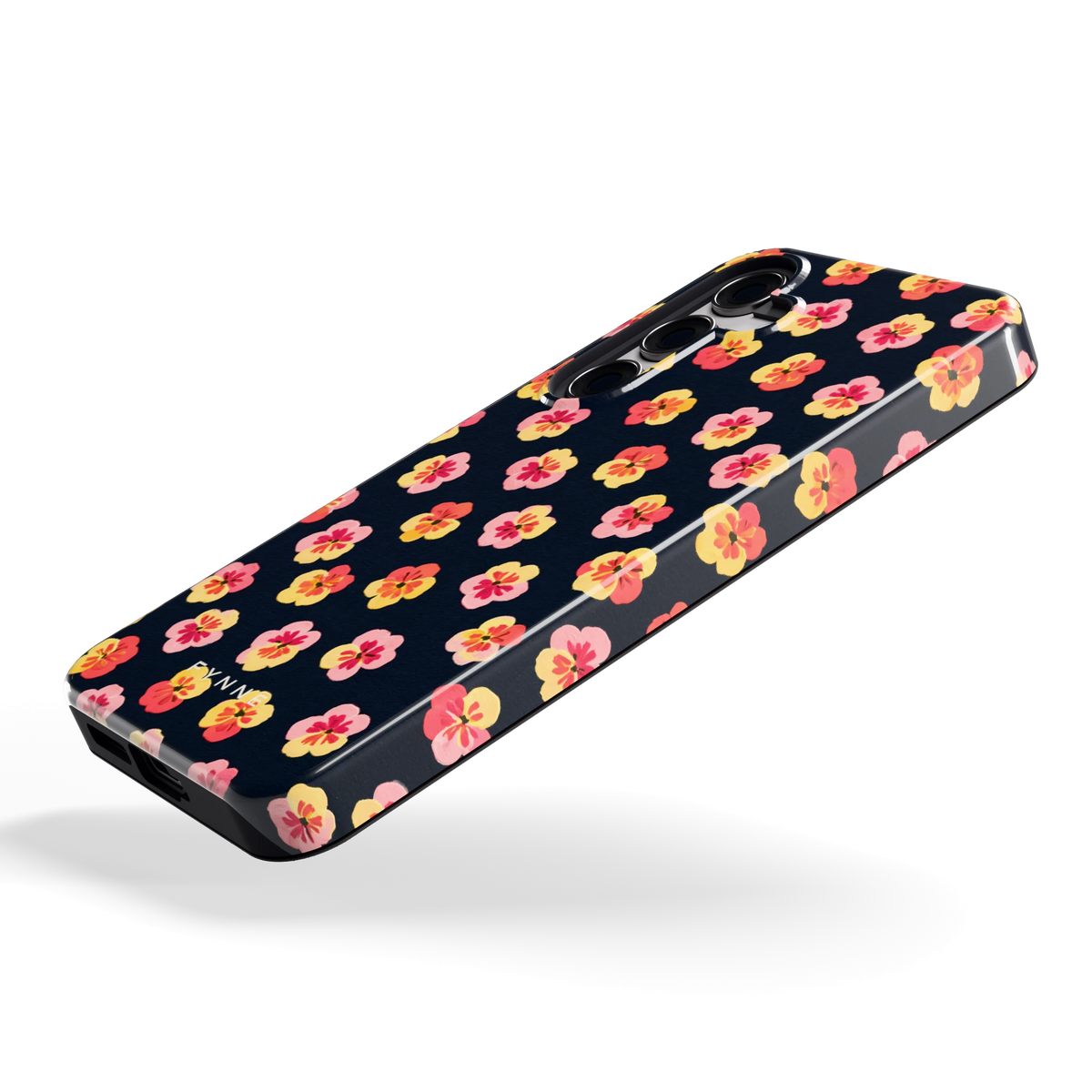 Viooltjes bij Nacht hoesje voor Galaxy S24, schuin
