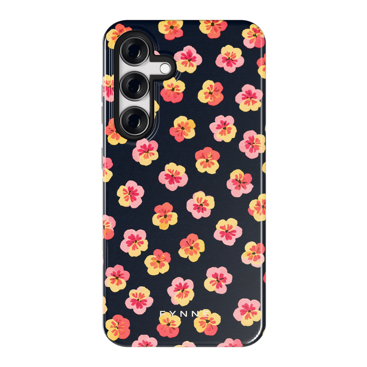 Viooltjes bij Nacht hoesje voor Galaxy S24, achterkant