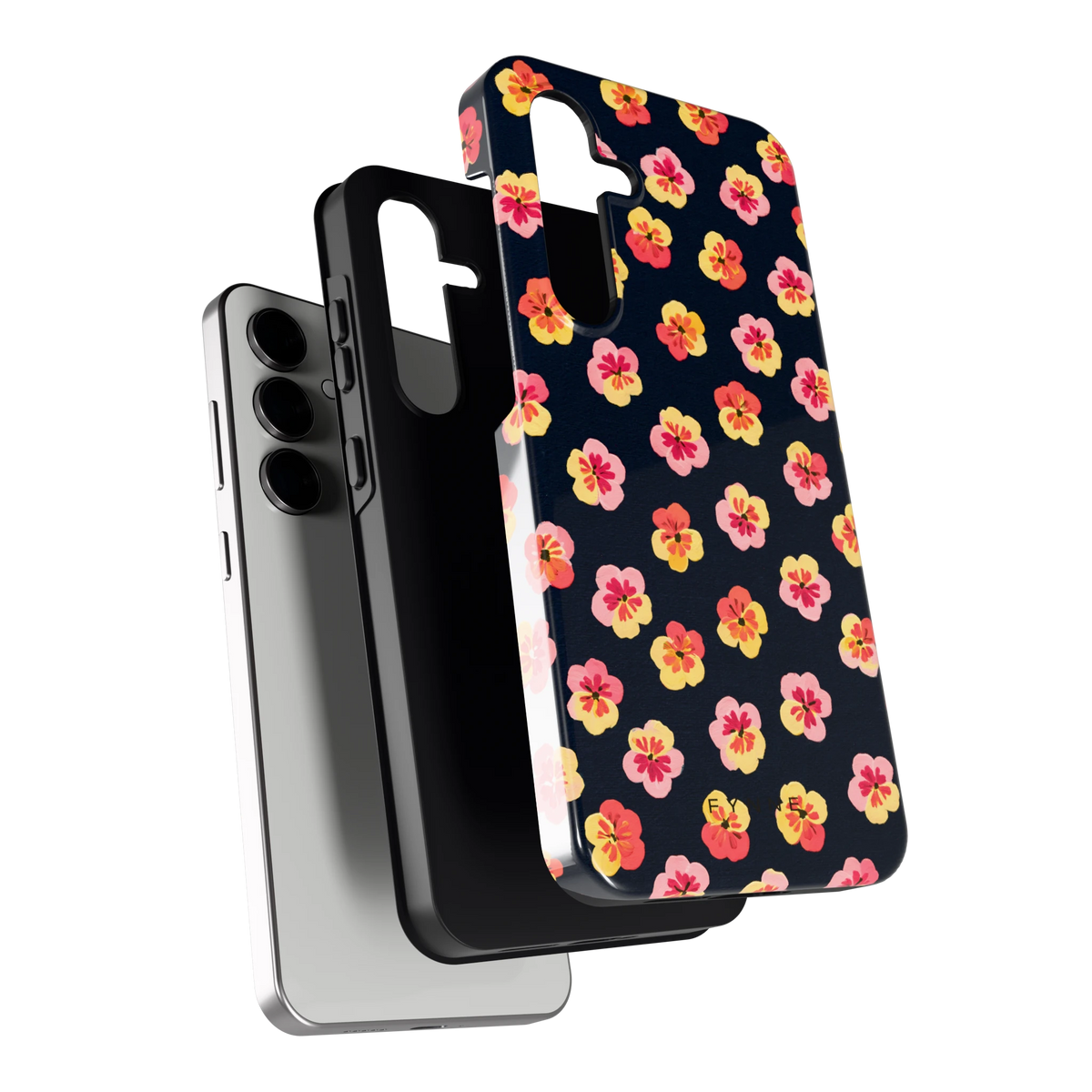 Viooltjes bij Nacht hoesje voor Galaxy S24 FE, los van de telefoon