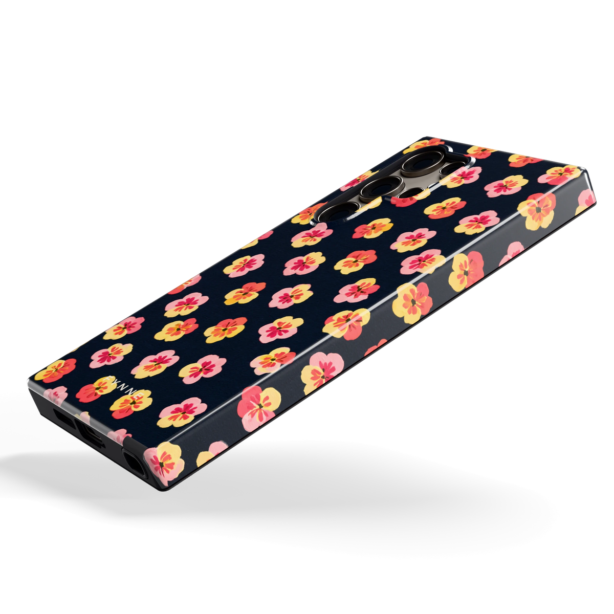 Viooltjes bij Nacht hoesje voor Galaxy S24 Ultra, schuin
