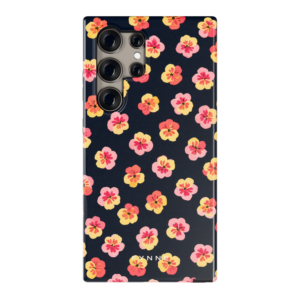 Viooltjes bij Nacht hoesje voor Galaxy S24 Ultra, achterkant