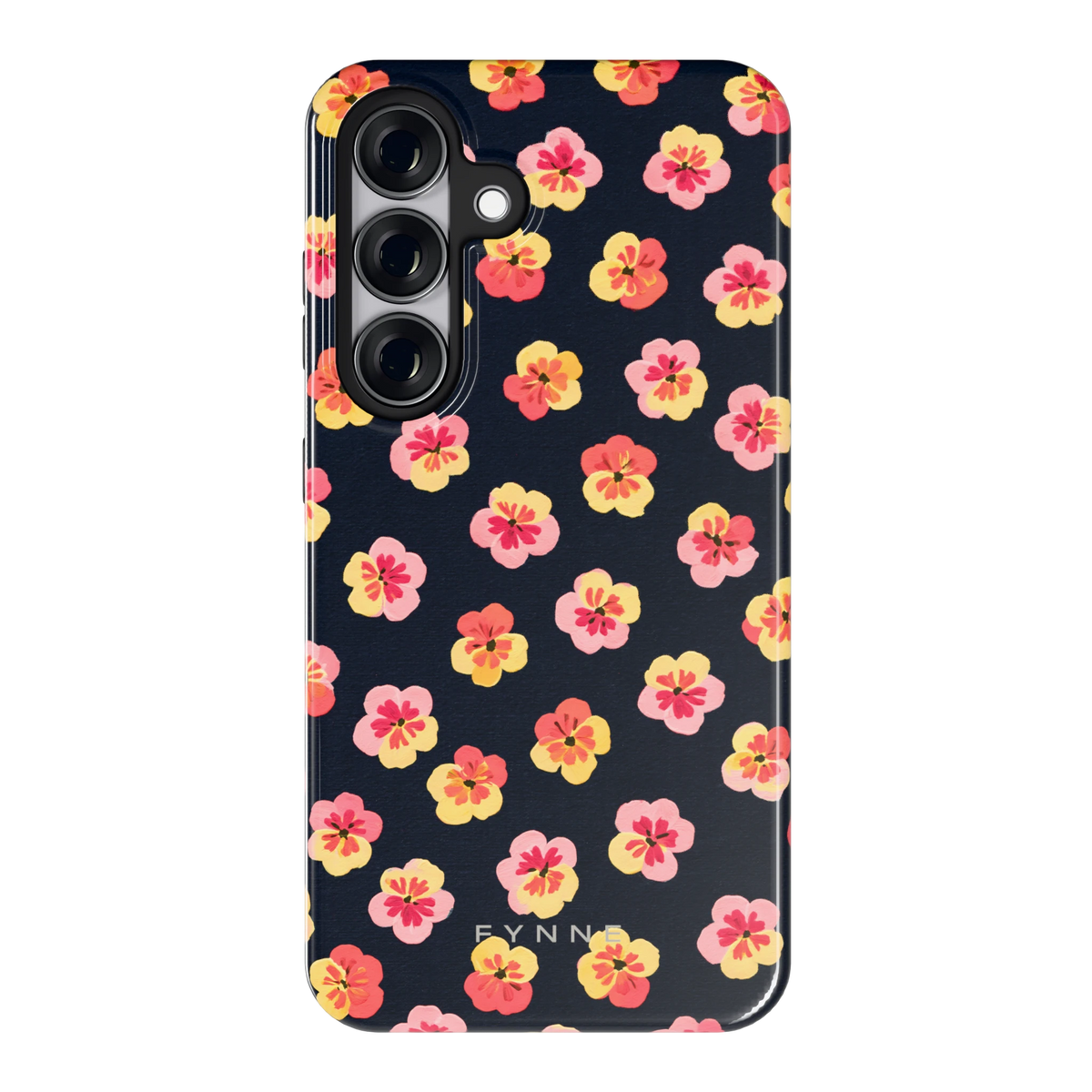 Viooltjes bij Nacht hoesje voor Galaxy S25, achterkant