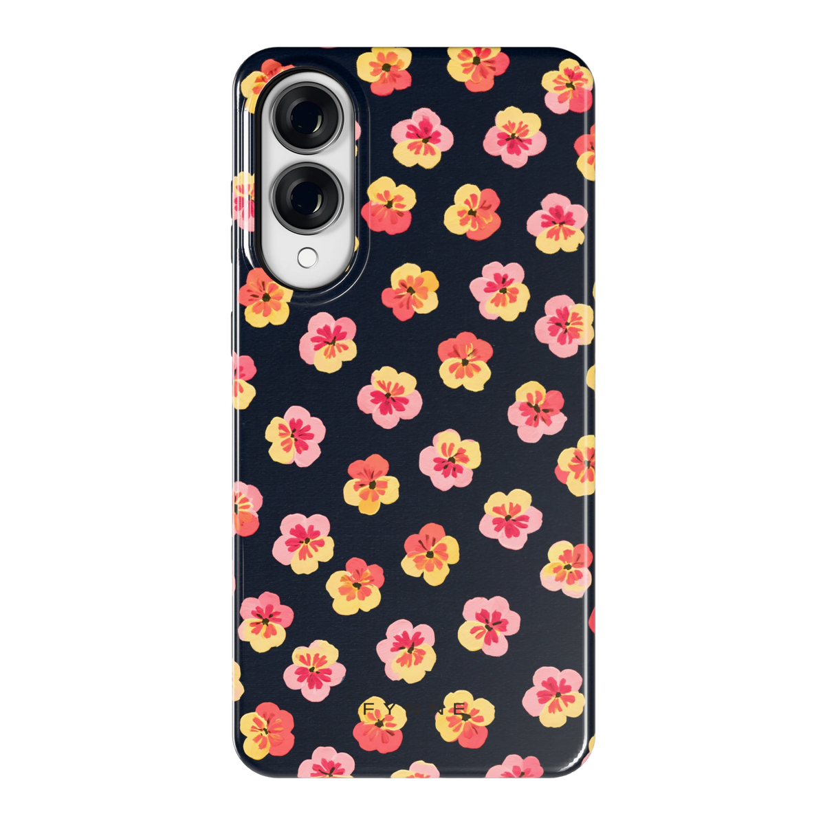 Viooltjes bij Nacht hoesje voor Galaxy S25 Edge, achterkant
