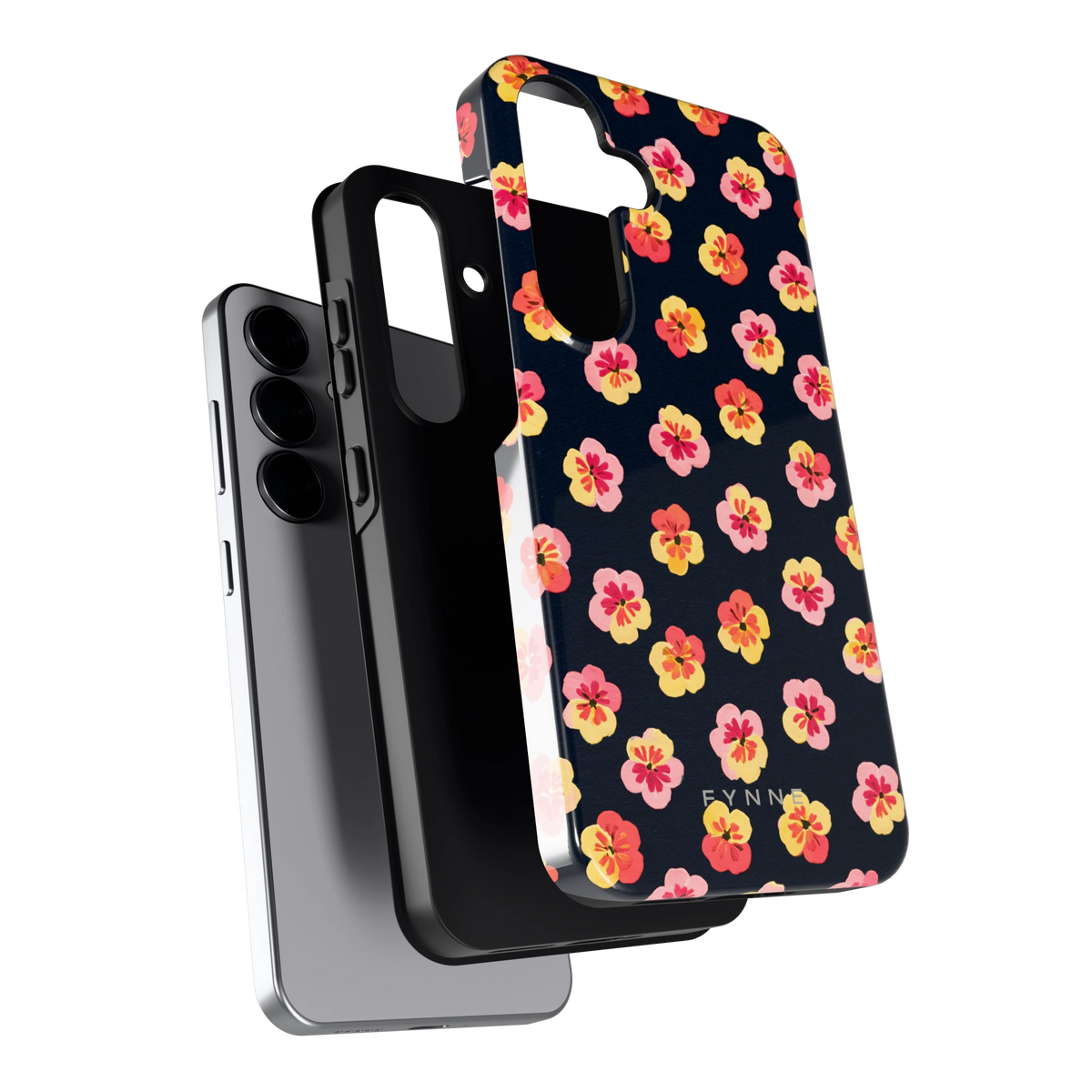 Viooltjes bij Nacht hoesje voor Galaxy S25, los van de telefoon